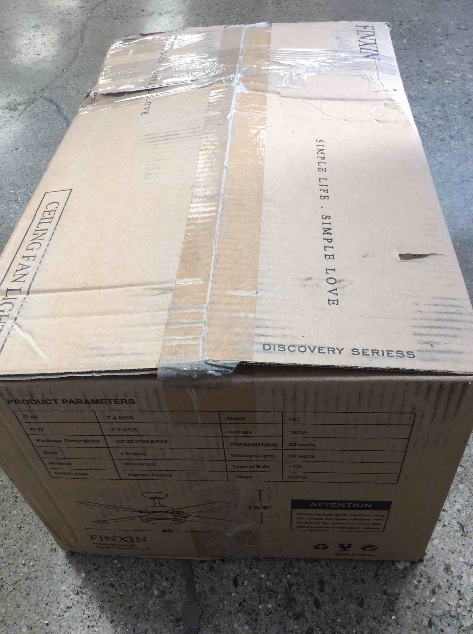 Condition photo showing New/Like New for finxin ceiling light fan