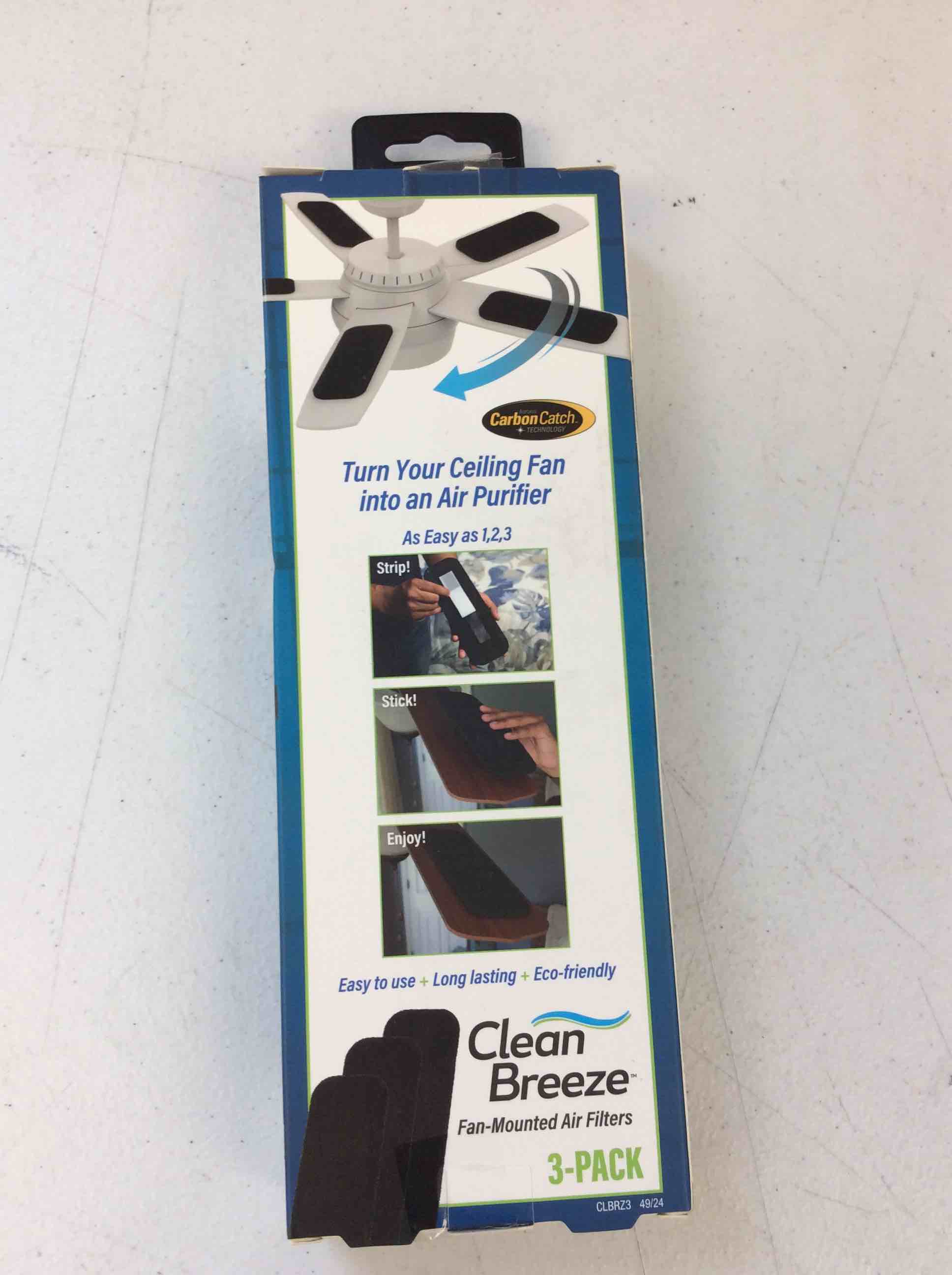 Condition photo showing New/Like New for clean breeze fan-mounted air filter carbon catch