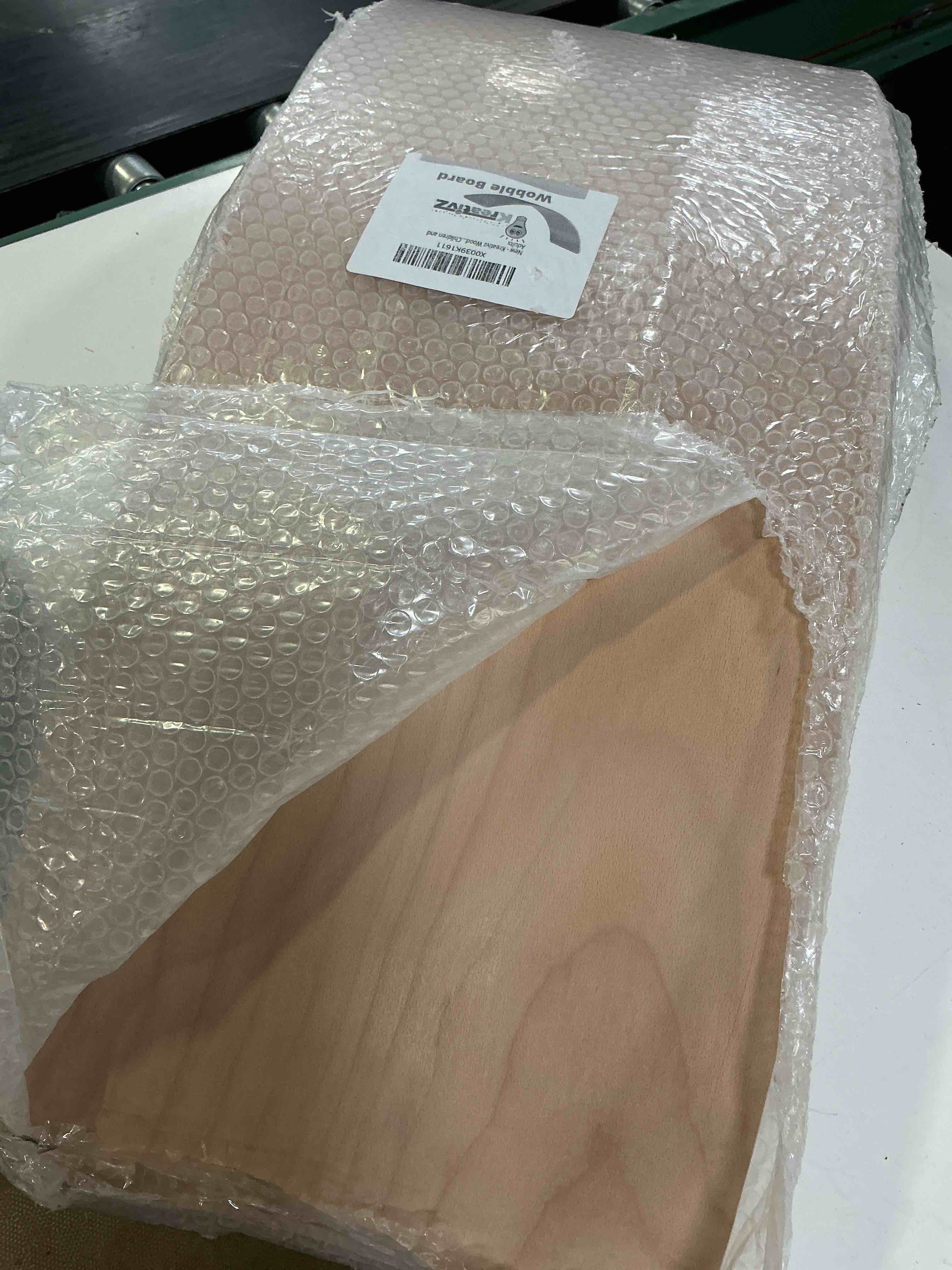 Condition photo showing Good Condition for natural wood balance board for kids | montessori wobble board for toddlers & children ages 3-8, open-ended waldorf learning toy for indoor play, core balance trainer, birthday & christmas gift 2026 35*10.2 inch natural wood