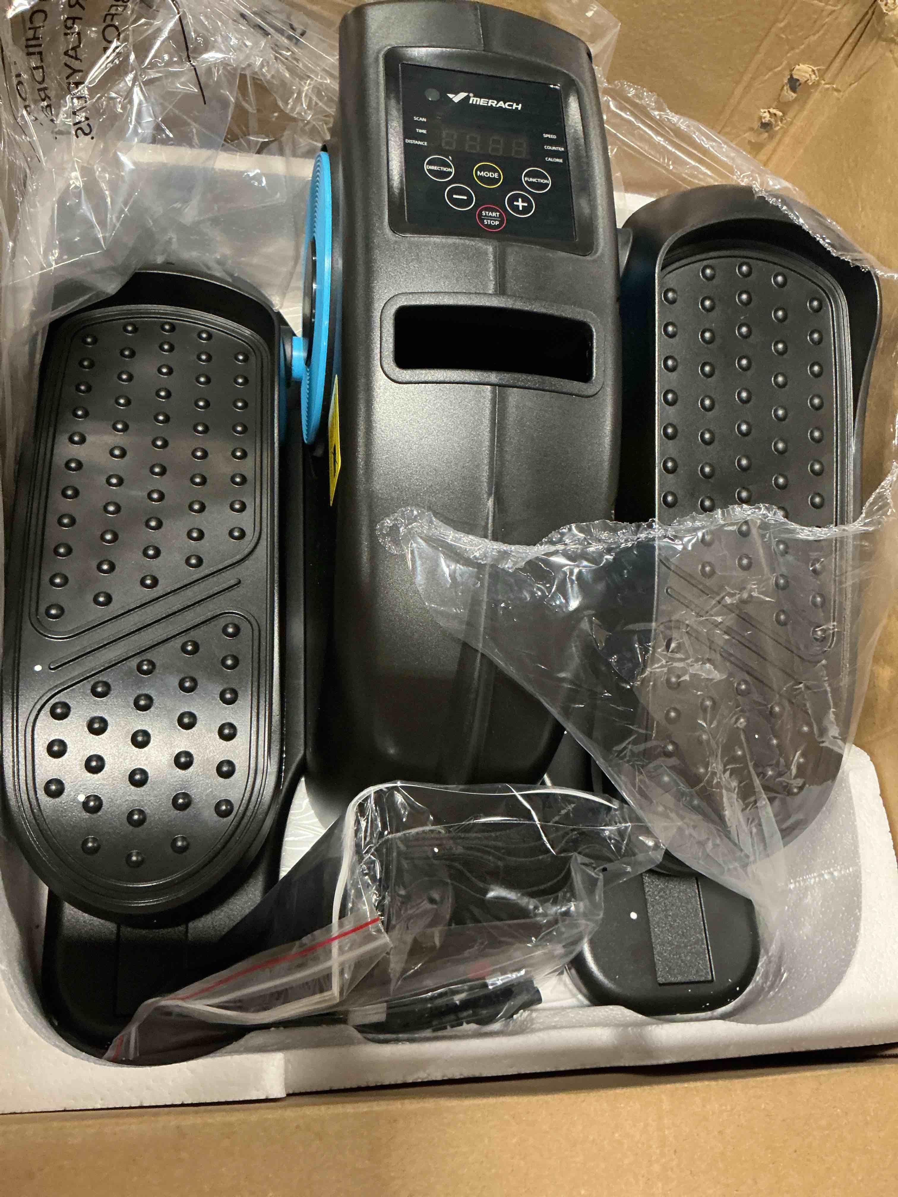 Condition photo showing Good Condition for merach under desk elliptical machine, elliptical leg exerciser as seen on tv for seniors adults fully assembled, elliptical exercise machine portable electric pedal with remote control&12 auto mode black