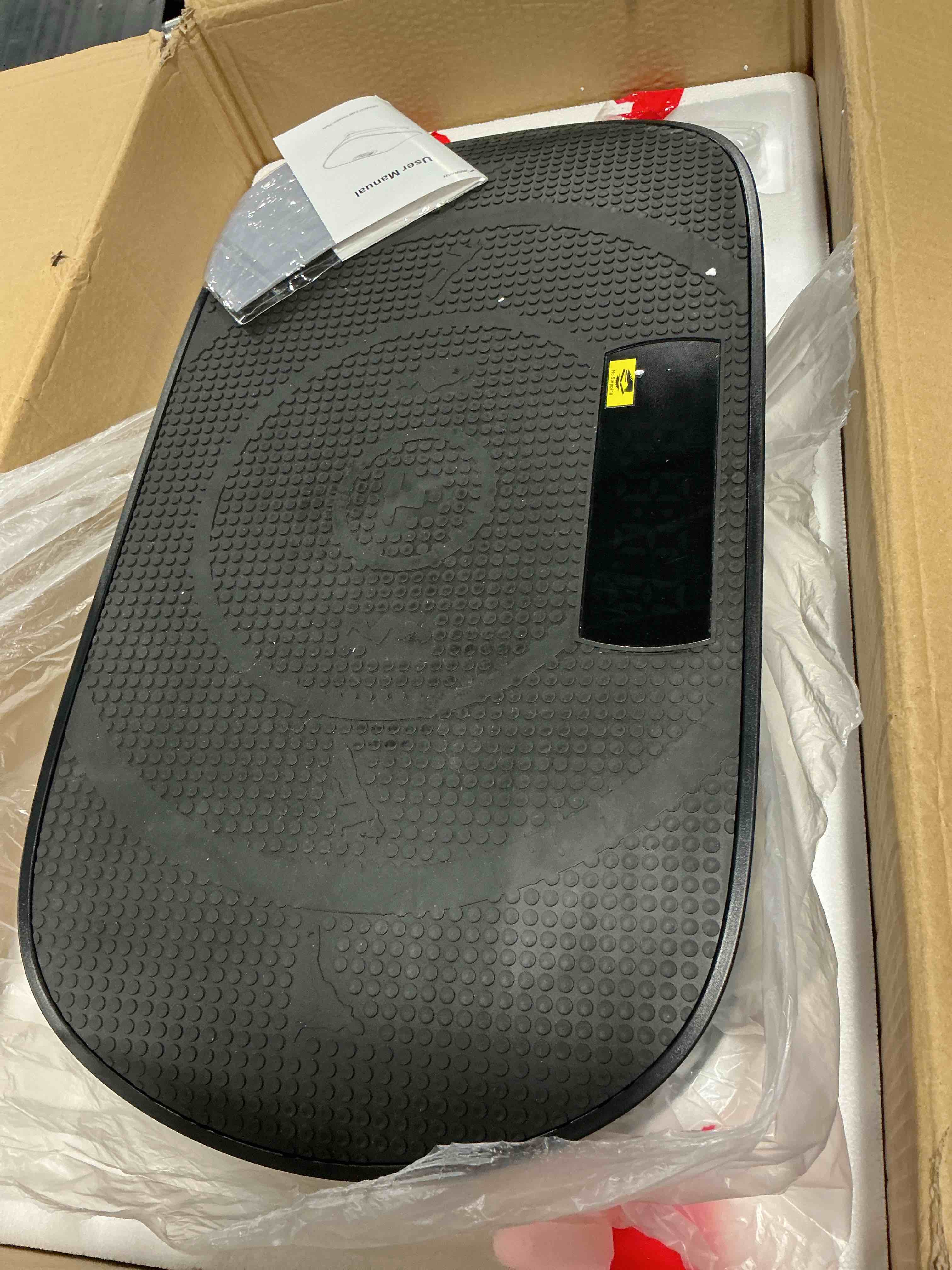 Condition photo showing Good Condition for merach vibration plate exercise machine, vibration plate 440 lbs capacity, bluetooth and silicone pedal, stimulate deep fat, vibration plate for lymphatic drainage, vibrating for weight loss white