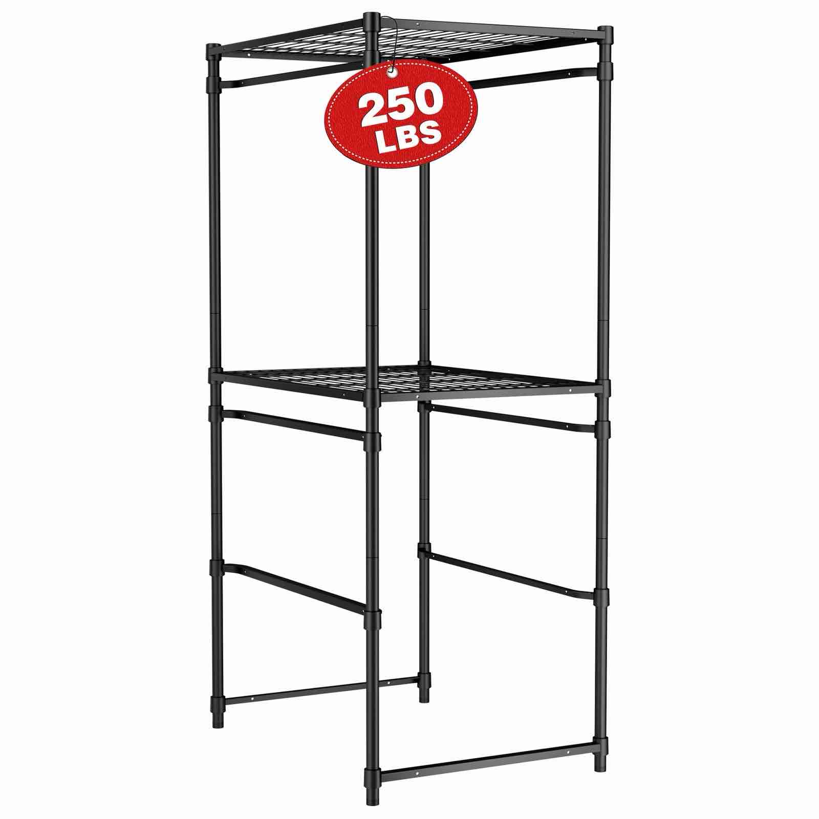 workpro w082177 250 lbs 5-tier bin storage rack for 27-gallon totes, heavy black