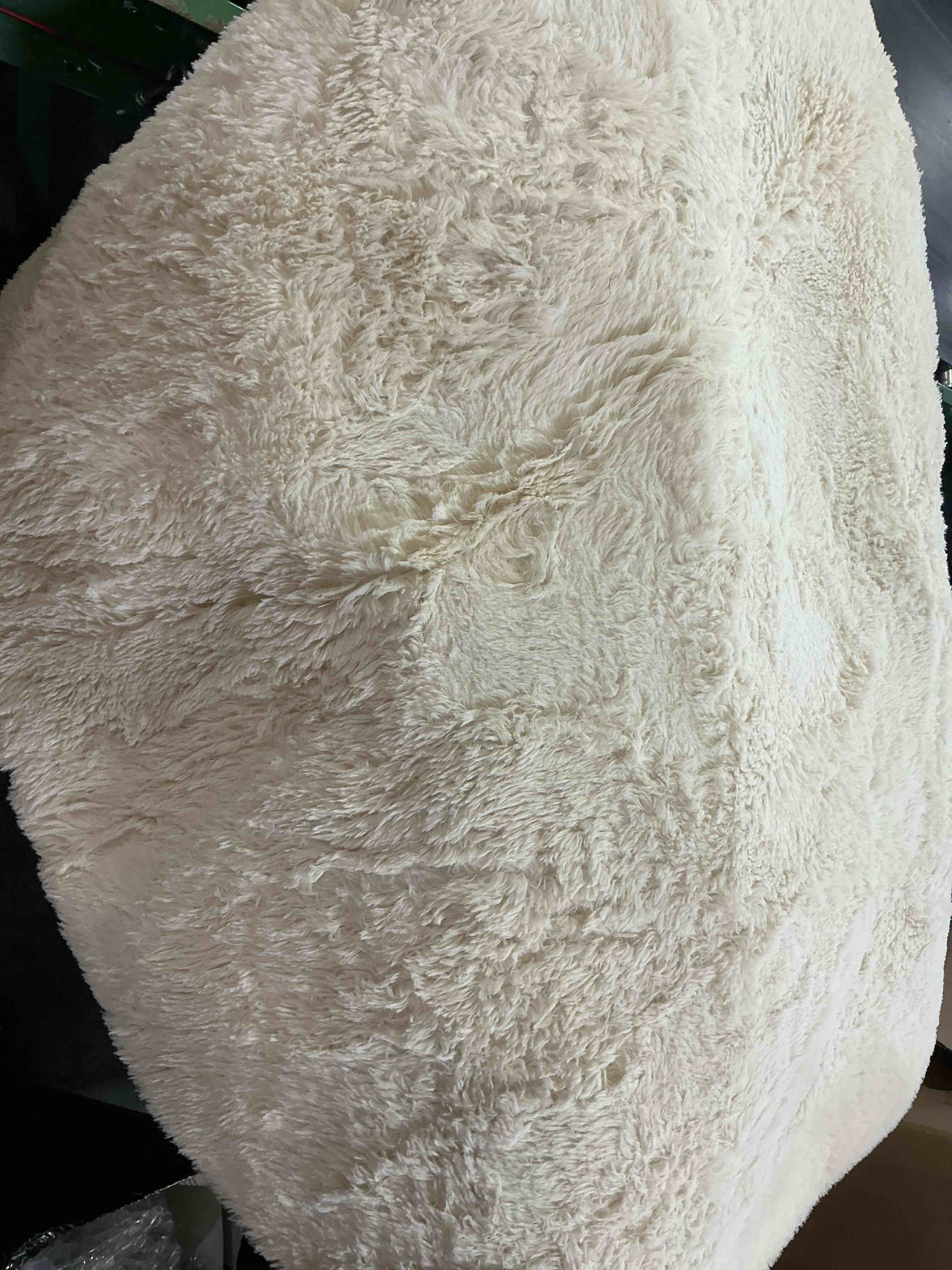 Condition photo showing Good Condition for ophanie round washable rugs 5ft ivory circle area rug,baby nursery living room bedroom decor circular carpet 5 foot,fluffy fuzzy shag plush cream for kids boys girls teen with over 99 pcs pile fibers