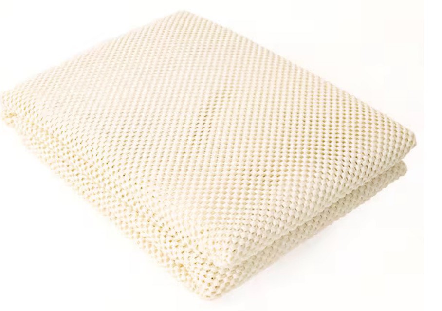 ( medium)rectangle white gird non-slip grip rug pad 0.1" thick