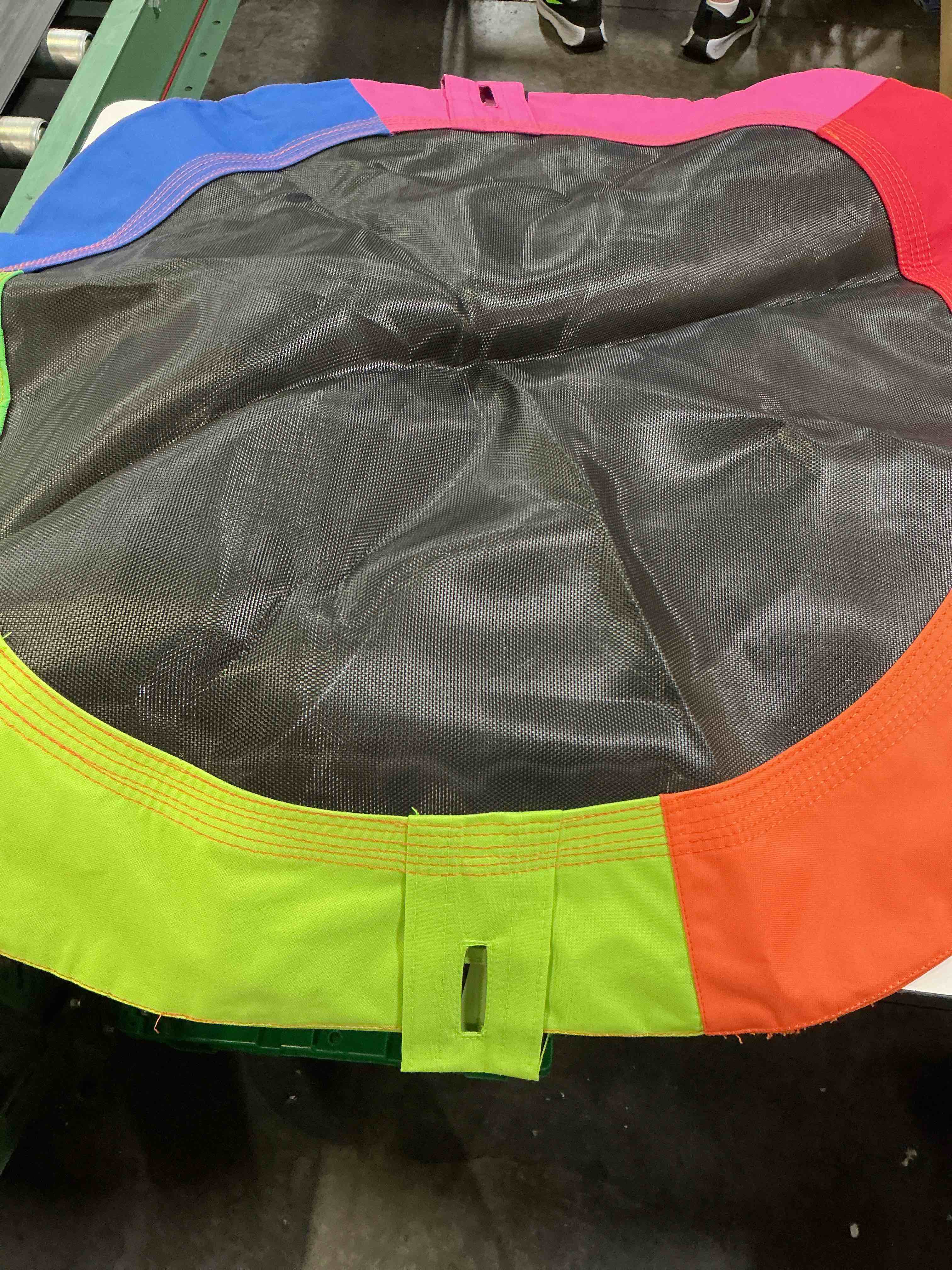Condition photo showing Good Condition for tree swing, 40 inch saucer swing for kids, for outdoor, 6-color mixed | heavy-duty 900d oxford, for playground and backyard, 900lbs weight capacity, with adjustable hanging straps