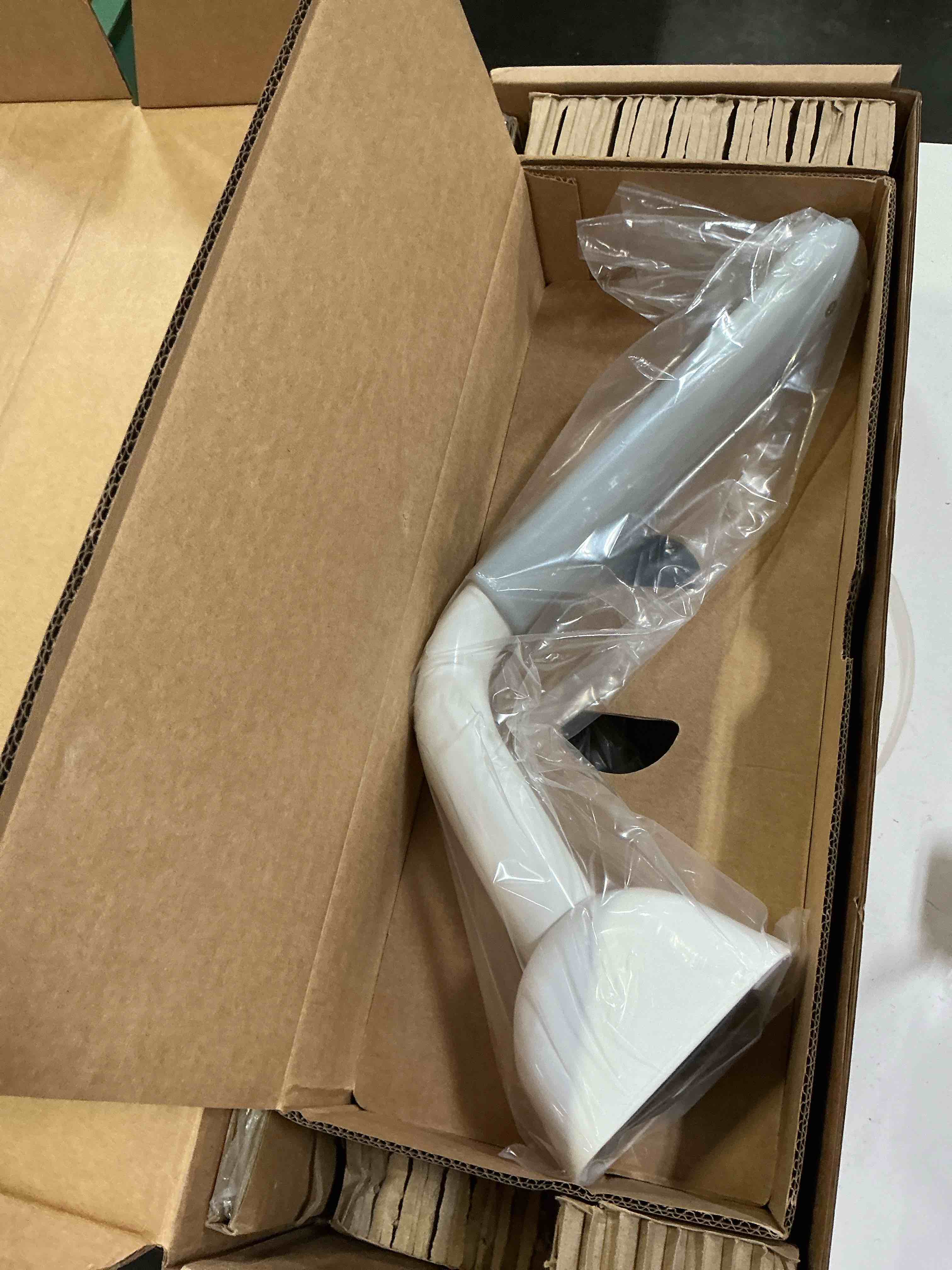 Condition photo showing New/Like New for toilet safety rails for seniors flip-up toilet grab bars safety handle | space-saving & freestanding; heavy duty metal frame; no legs; easy to install & clean; fits standard toilets; 450lbs capacity