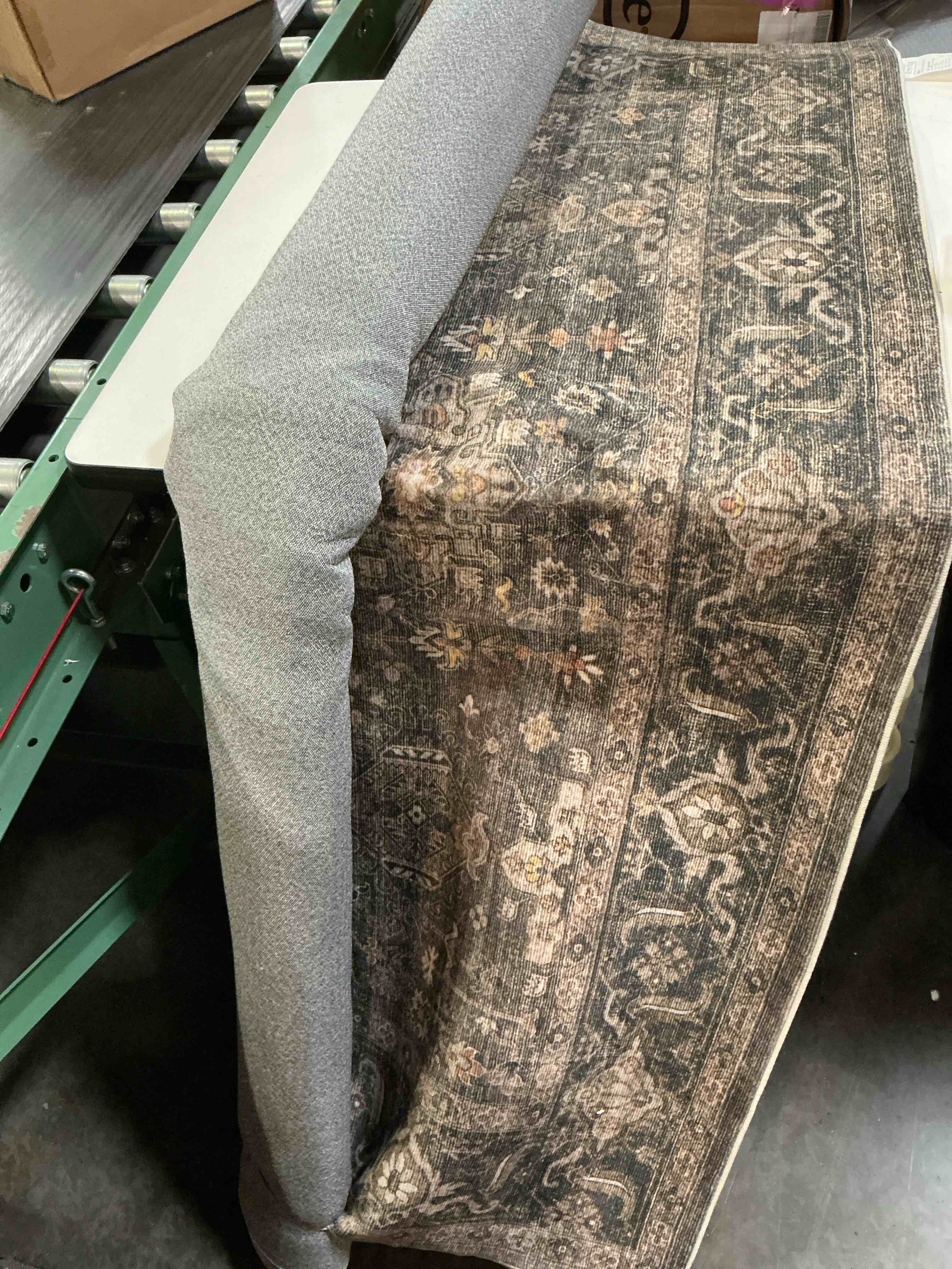 Condition photo showing As Is for anatolia hand-knotted rug 6x9