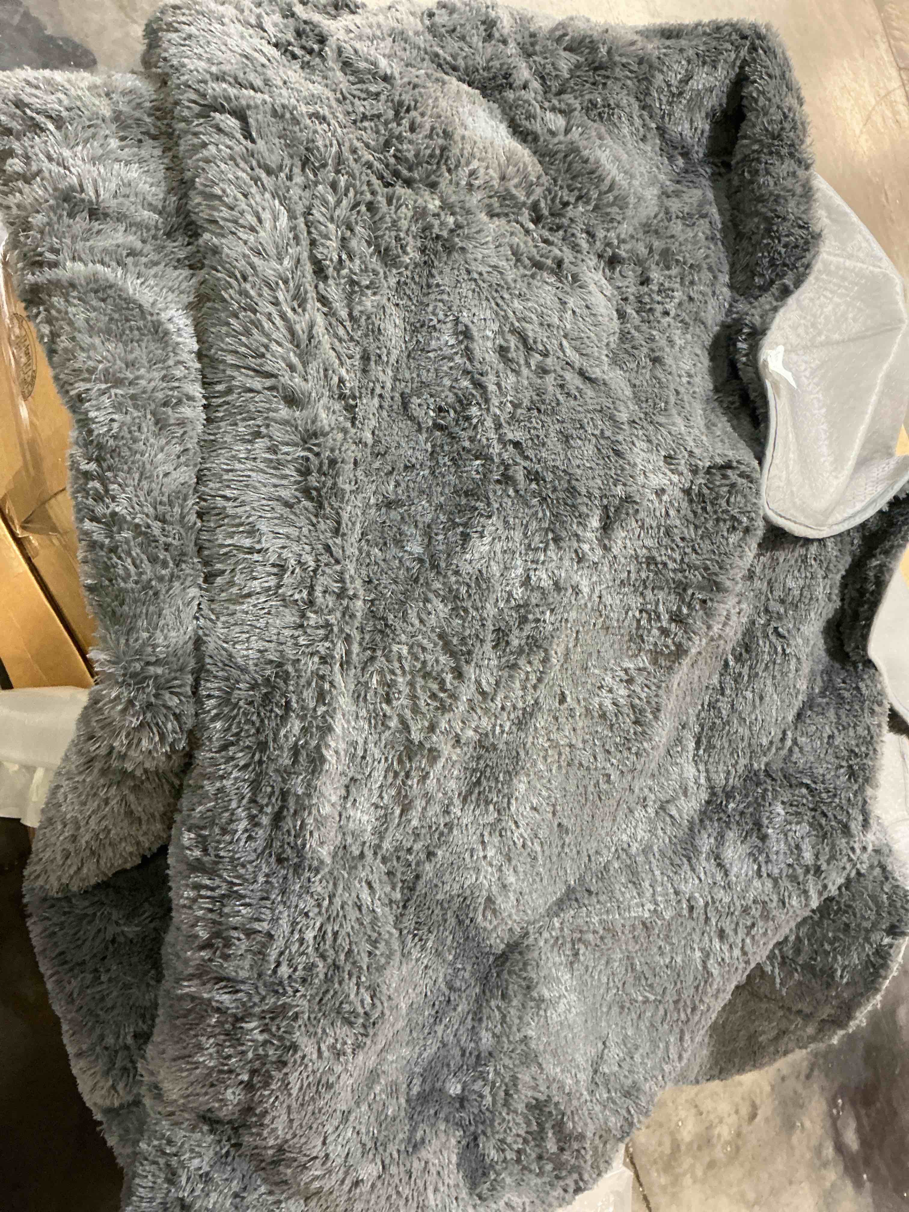 Condition photo showing As Is for 8x10 fluffy shag area rugs for living room bedroom: soft plush carpet grey | upgraded non-slip thick memory foam, ultra soft, non-shedding fuzzy carpet, easy clean decor for kids room, nursery, playroom