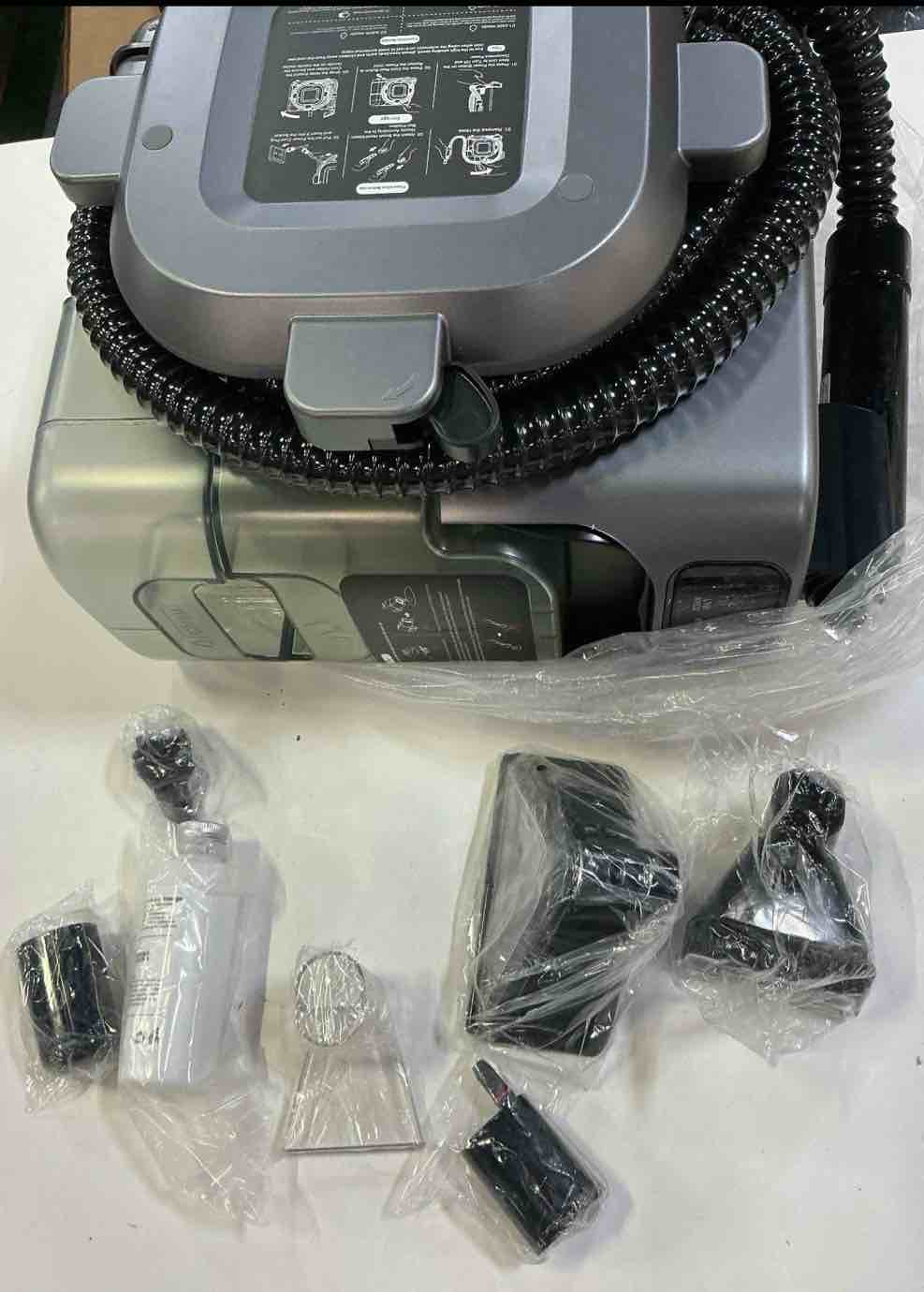 Condition photo showing Good Condition for portable carpet cleaner machine with steam and heating techology,15kpa powerful suction with versatile tools for pets, couch, car,self-cleaning