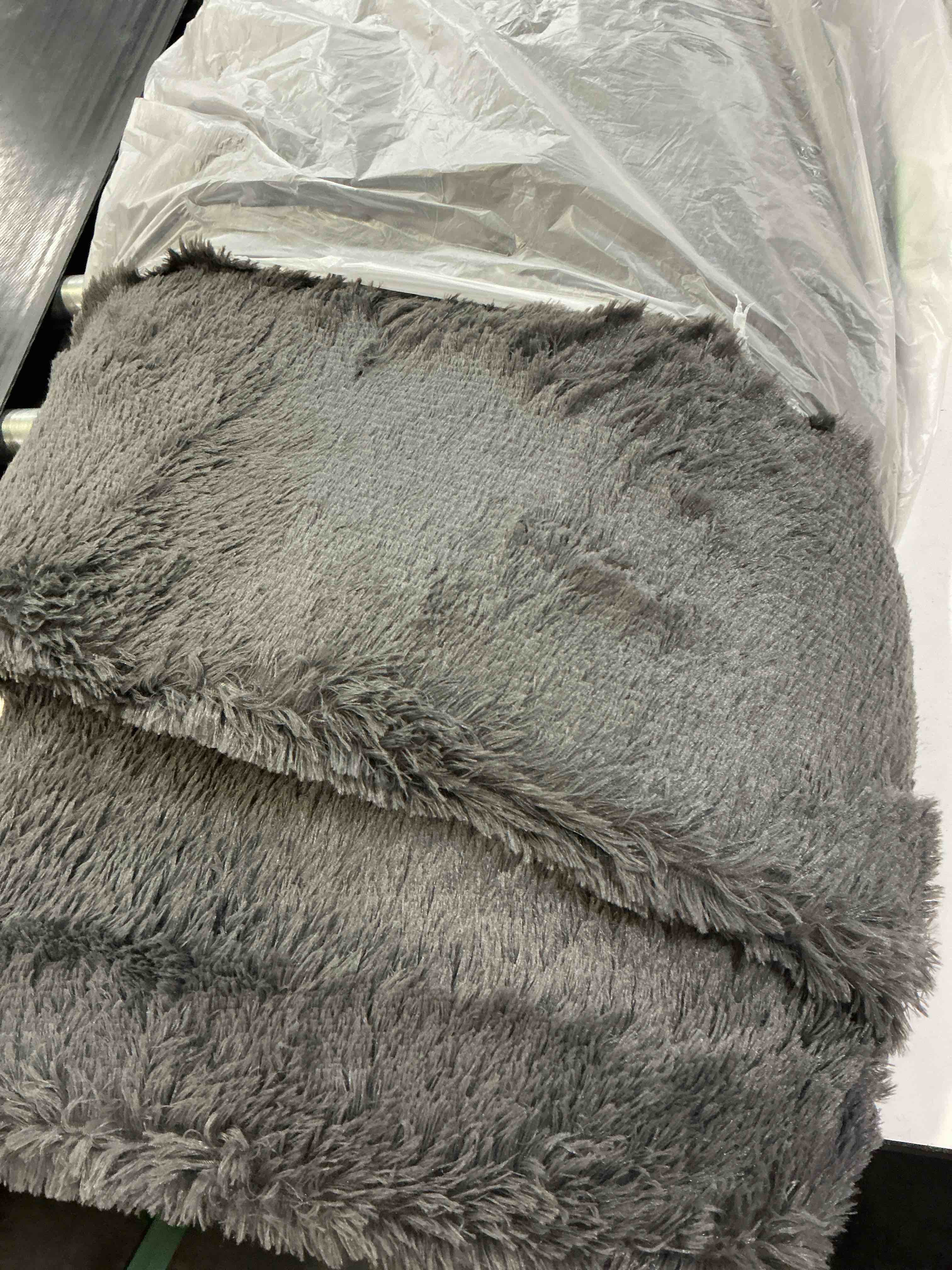 Condition photo showing As Is for ( medium)ophanie area rugs for living room bedroom, upgrade non-slip fluffy soft grey shag carpet, indoor floor gray uzzy shaggy living room plush rug for kids home dorm decor aesthetic