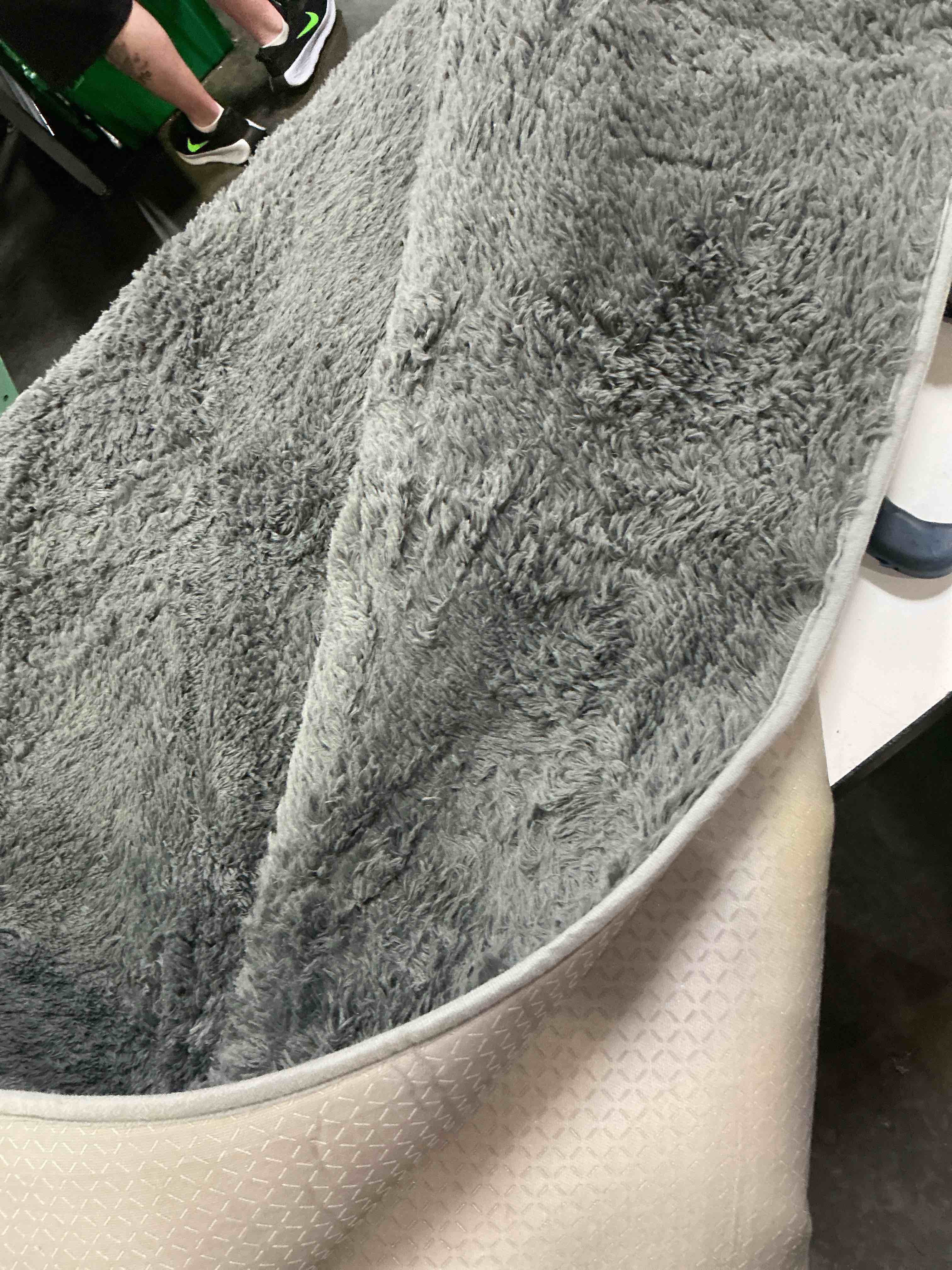 Condition photo showing As Is for ophanie 5x7 area rugs for living room grey, fluffy shag large fuzzy plush soft rug, gray shaggy floor big carpets for bedroom nursery, kids home decor aesthetic with over 99 pcs pile fibers