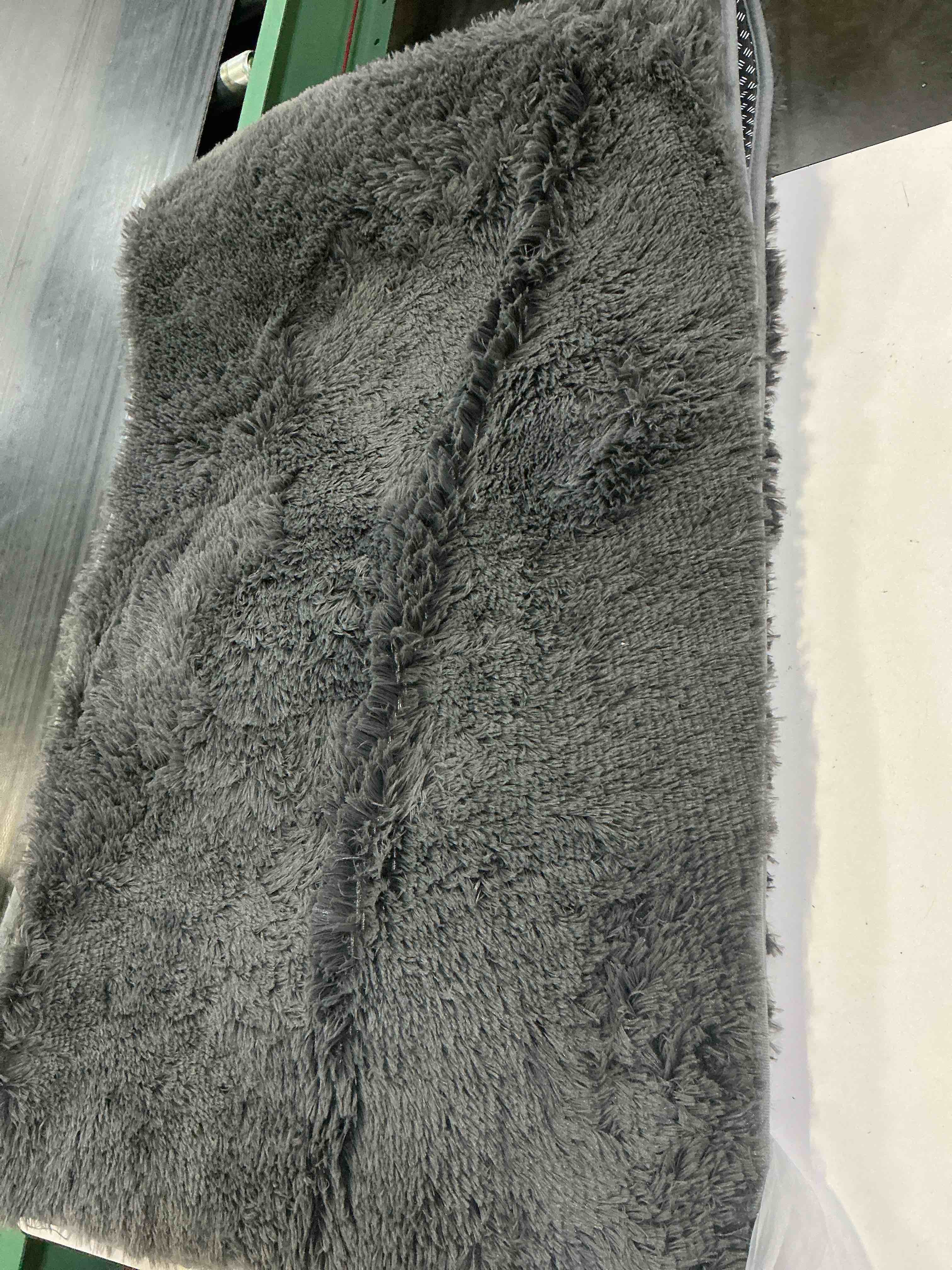 Condition photo showing Good Condition for ophanie runner rug for hallway, 2x6 washable non-slip fluffy soft bedside rugs 2 pack, bedroom living room shaggy gray carpet for kids girls boys dorm nursery decor,grey with over 99 pcs pile fibers