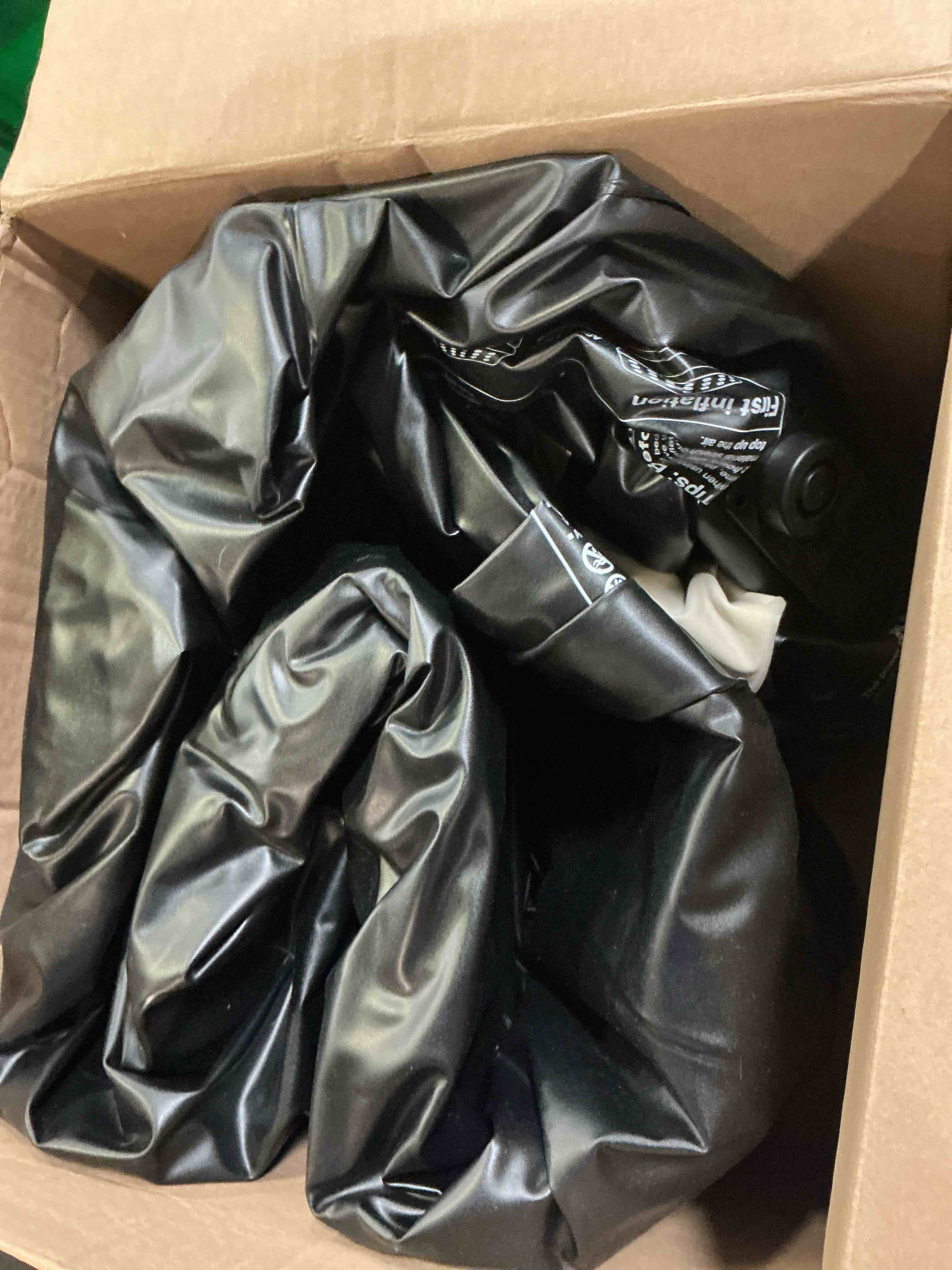 Condition photo showing As Is for ohgeni air mattress queen with built in pump, 18" raised blow up bed, 800lb | inflatable mattress, advanced coil-beam support, 3 mins inflation, 40% thicker pvc, waterproof, 10 year manufacturer support standard height 18'' black queen