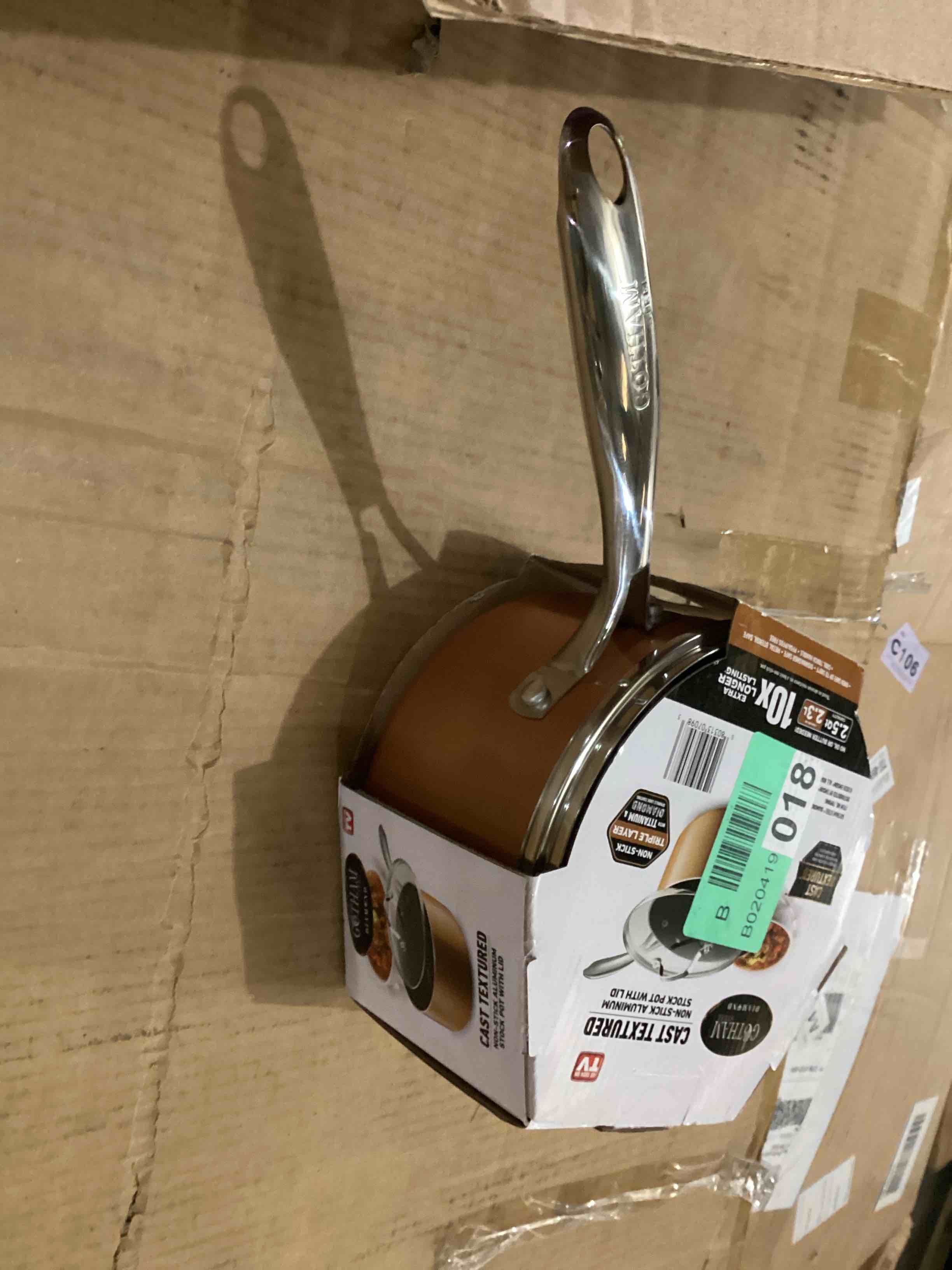 Gotham Steel Copper Cast Textured Nonstick Aluminum 2.5 Qt Sauce Pan with Stay Cool Handle