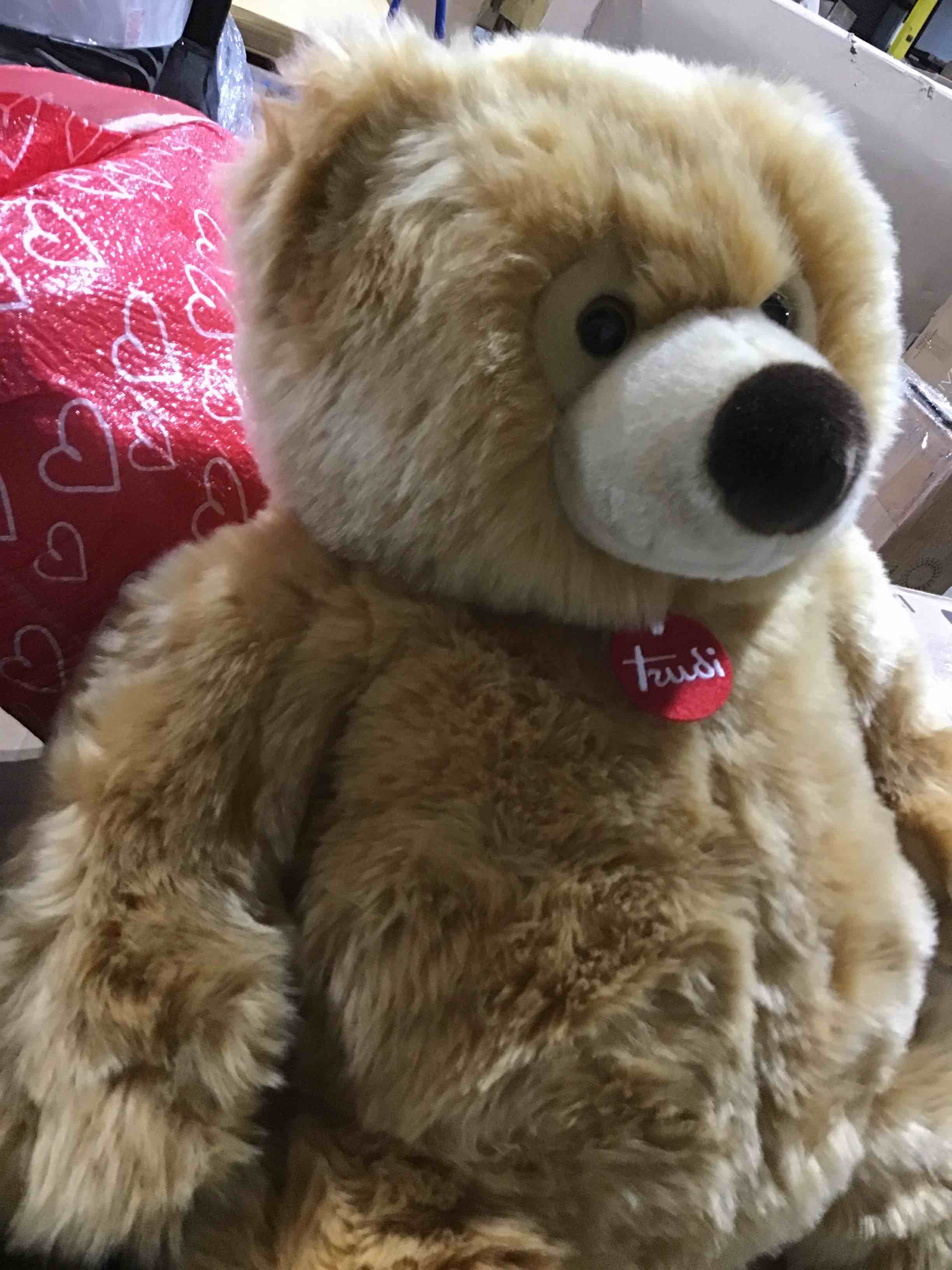 Premium Italian Designed Trudi Ettore Giant Teddy Bear, Big 22-inch Plush, Brown Bear, Kids Toys for Ages 3 Up by Just Play