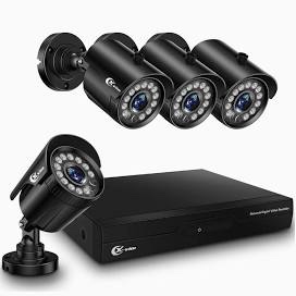 XVIM Wired Security Camera System, 5MP 4CH Home Security Camera System DVR(No Hard Drive), 4PCS 1080P Security Cameras, Waterproof Outdoor Camera System, Motion Detect, Night Vision