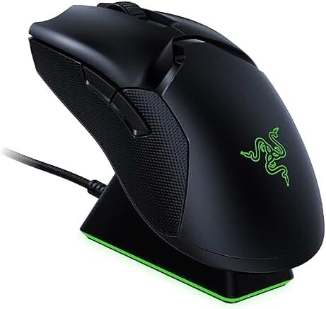 Razer Viper Ultimate Hyperspeed Lightweight Wireless Gaming Mouse & RGB Charging Dock: Fastest Gaming Mouse Switch - 20K DPI Optical Sensor - Chroma Lighting - 8 Programmable Buttons - 70 Hr Battery