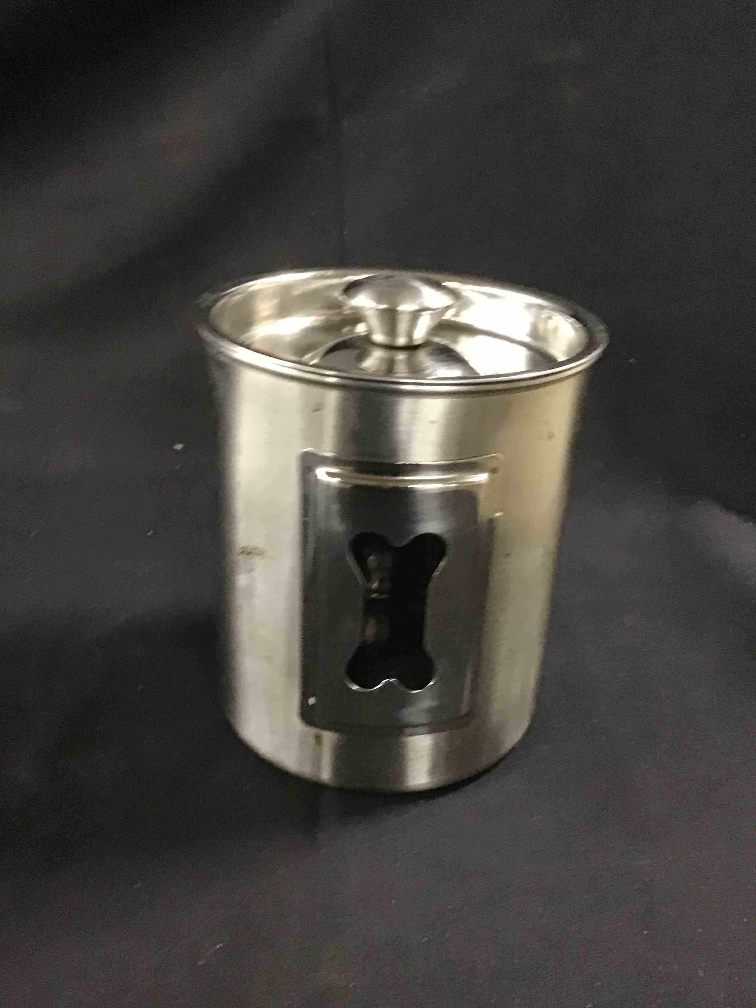 Stainless Steel Dog Treat Canister 