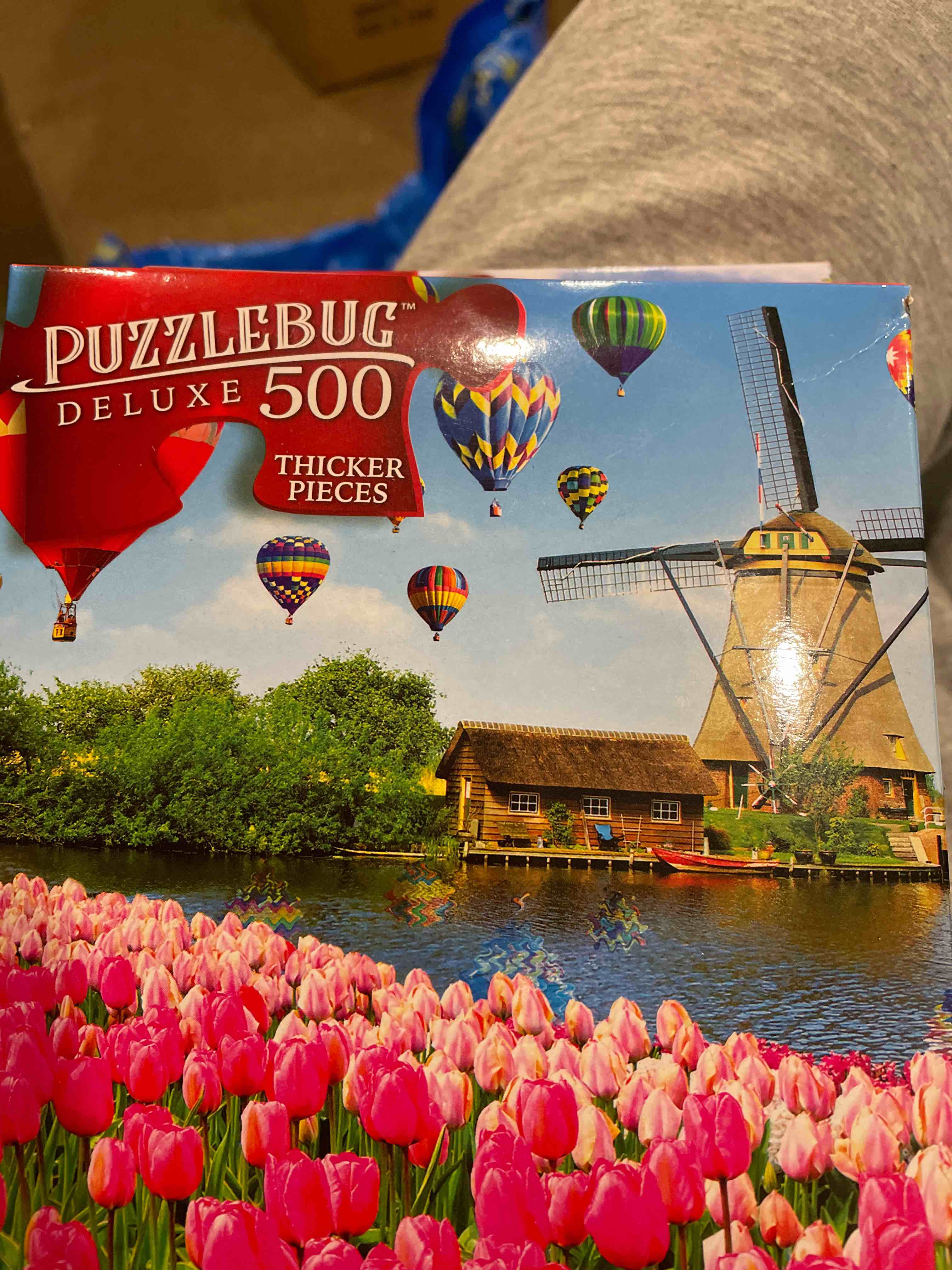 Puzzlebug Deluxe 500 pc Puzzle Windmill and Hotair Balloons 