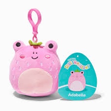 Squishmallows 3.5" Adabelle the Strawberry Frog Plush Bag Clip