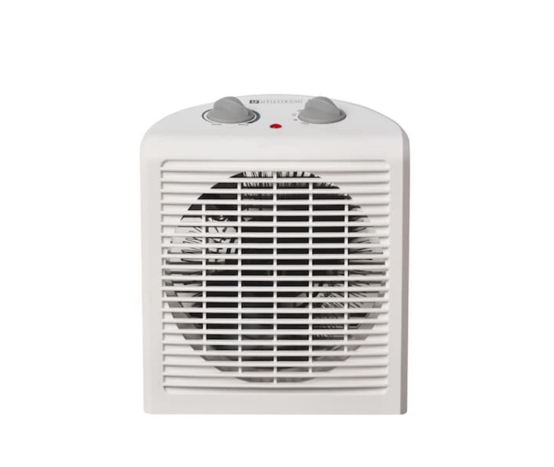 UTILITECH Up to 1500-Watt Utility Fan Compact Personal Indoor Electric Space Heater with Thermostat