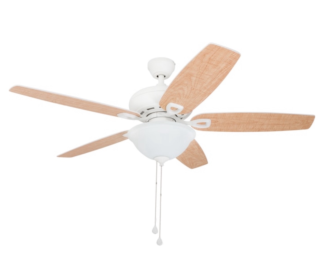 Harbor Breeze Coastal Creek 52-in White Indoor Ceiling Fan with Light Kit