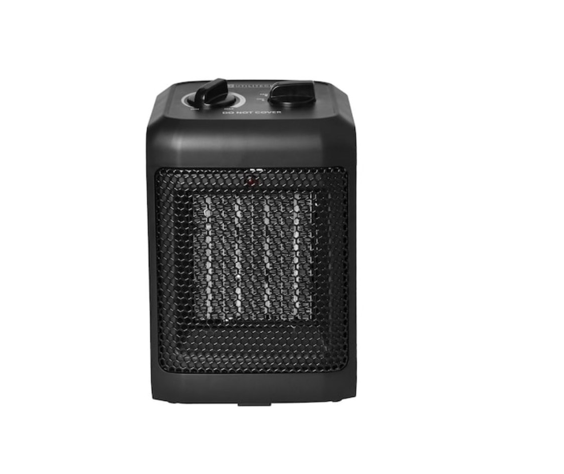 UTILITECH Up to 1500-Watt Ceramic Compact Personal Indoor Electric Space Heater with Thermostat