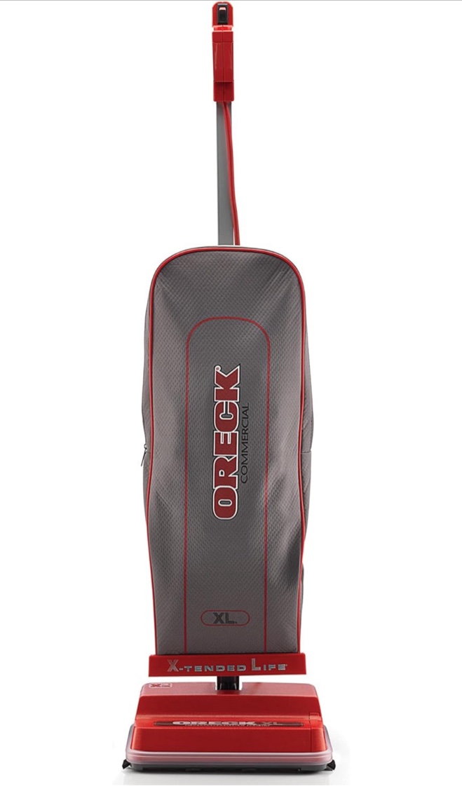 Oreck - U2000RB-1 Commercial, Professional Upright Vacuum Cleaner, For Carpet and Hard Floor, U2000RB1, Red/Gray, 9.25"D x 47.75"H x 12.5"W