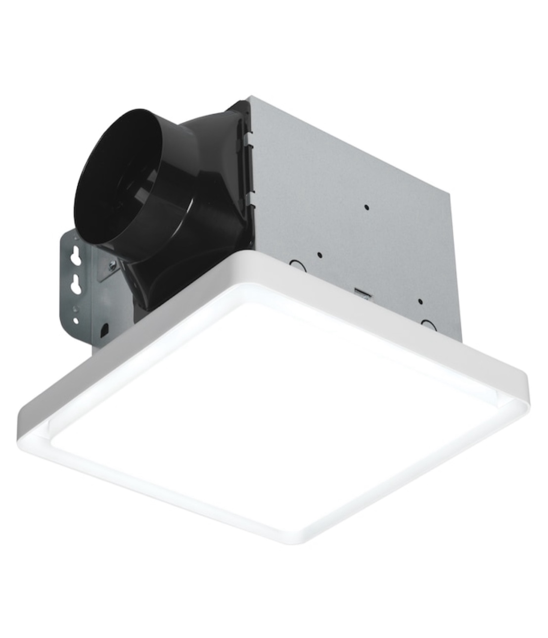 Homewerks IOT LED Fan 2-Sone 110-CFM White Lighted Bathroom Ventilator Fan ENERGY STAR