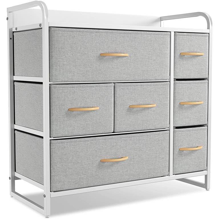 CubiCubi 7-Drawer Storage Dresser for Bedroom, Chest of Drawers, Bedroom Furniture Set, Chester Drawers, Unit Standing Organizer