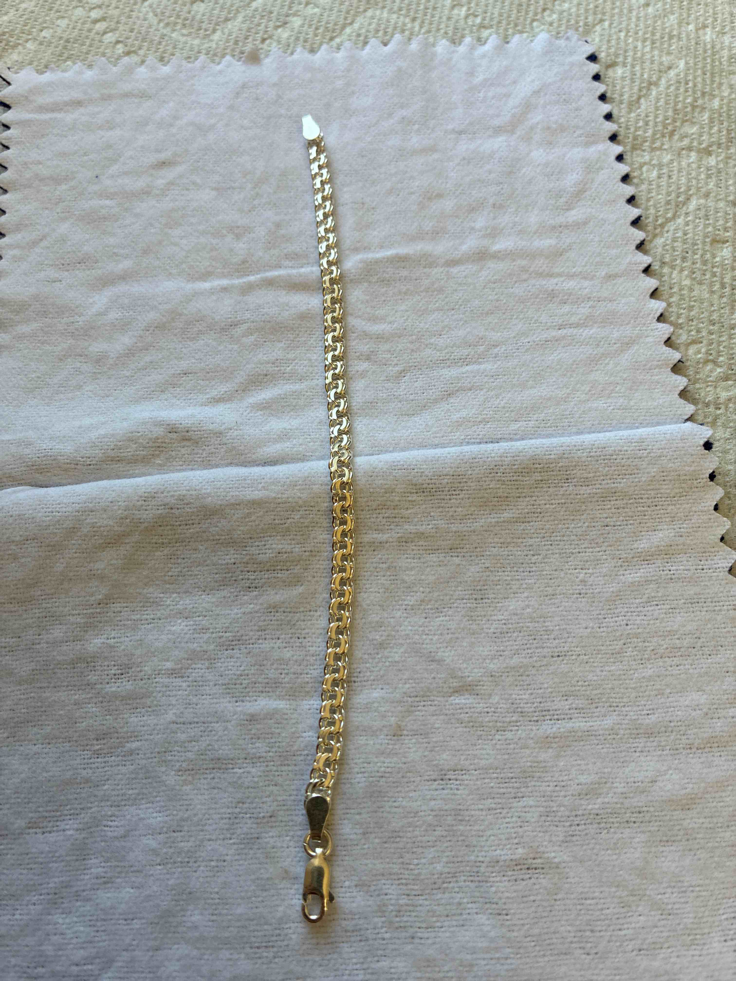 Handmade In Mexico Authentic Sterling Silver 925 Bracelet With Box Clip, 18CM