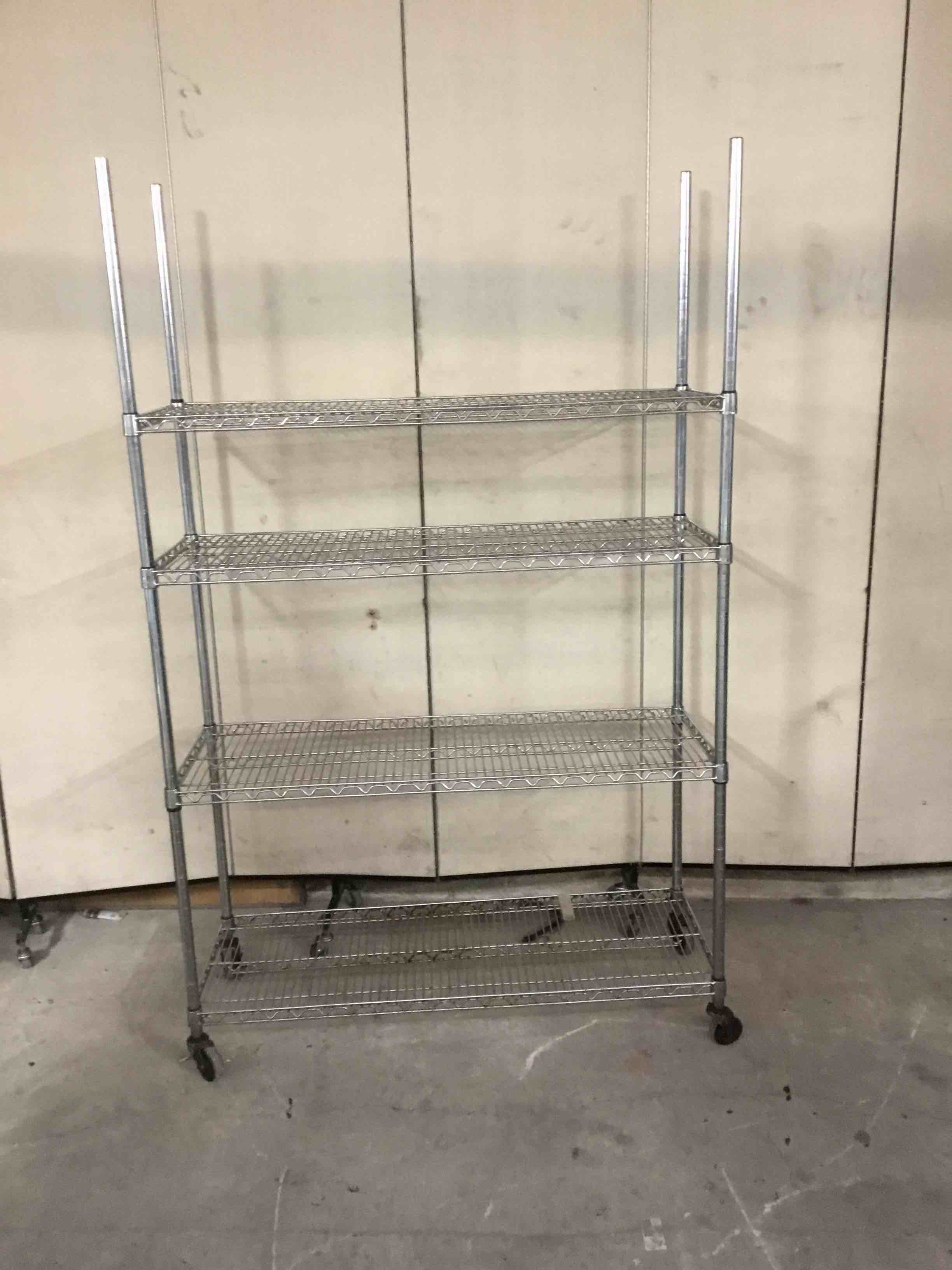 4 SHELF METRO RACK ON CASTERS 