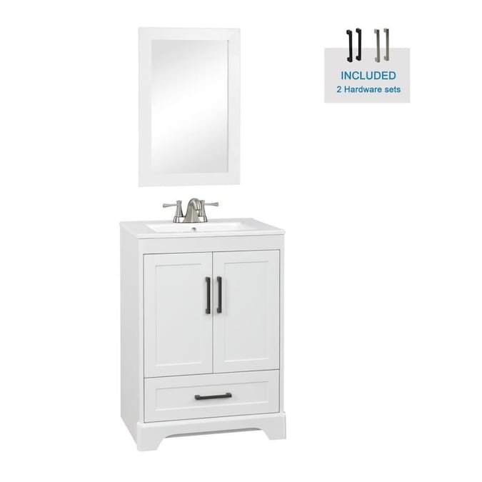 Style Selections Savannah 24-in White Single Vanity