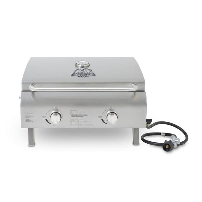 Pit Boss Stainless Steel Portable Two Burner Camp and Tailgate LP Grill PB200P
