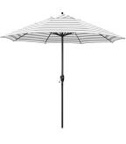 Patio Umbrella, Striped Grey/White