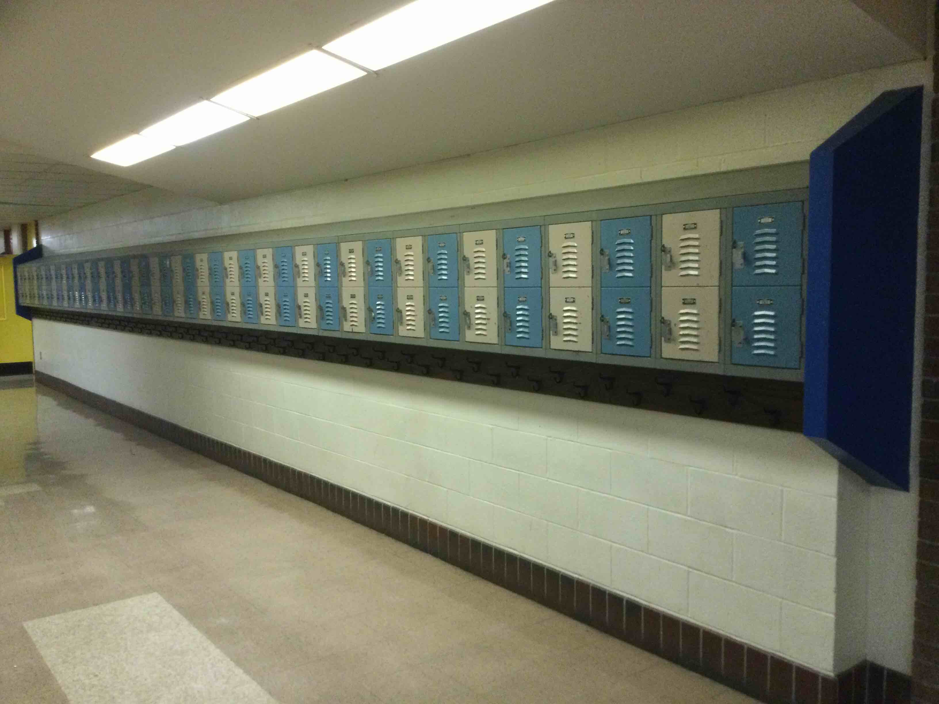 Second Floor Lockers And Coat Hook Rack By Room 206, B42-B127