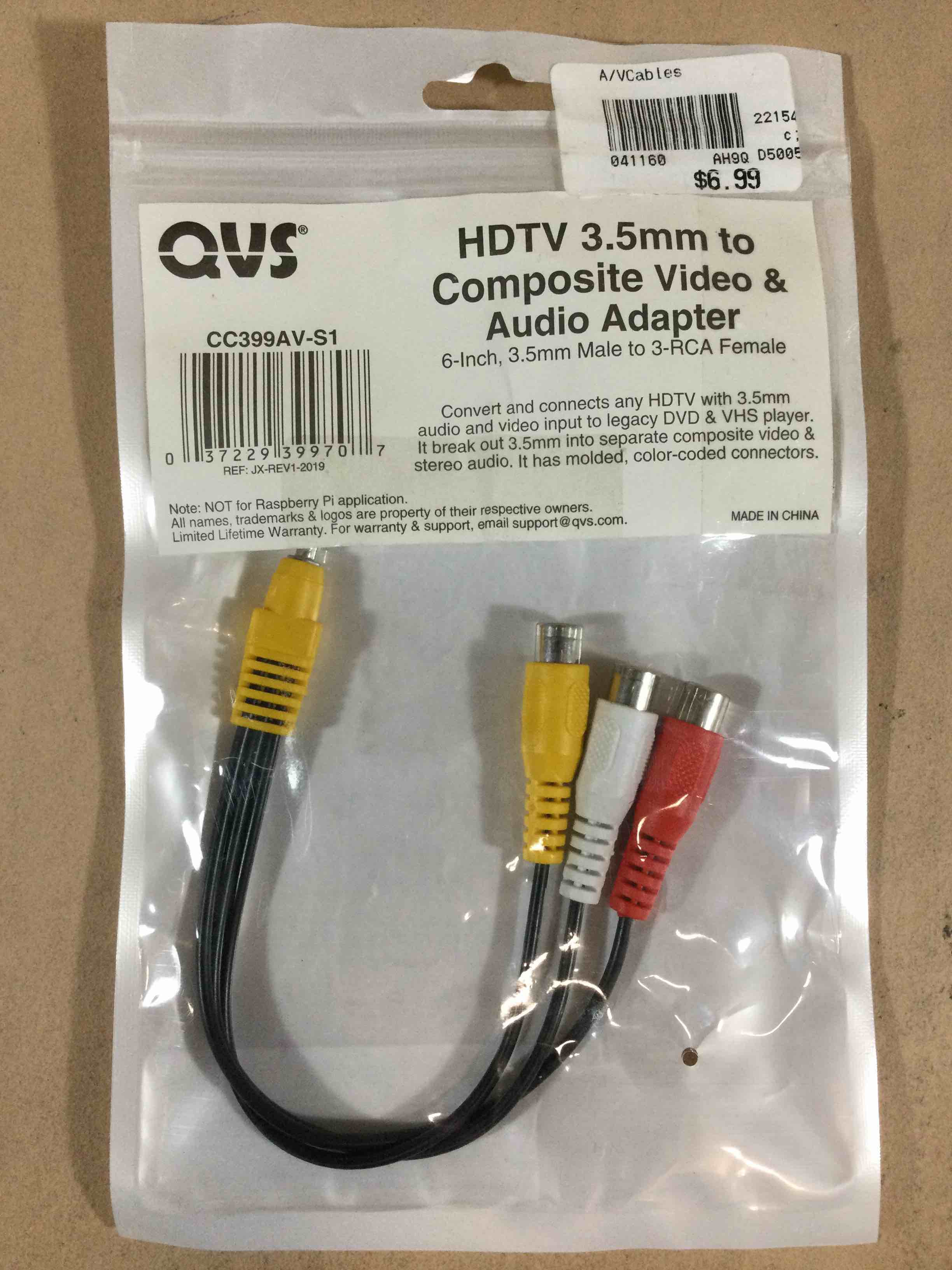 QVS HDTV 3.5MM to Composite Video & Audio