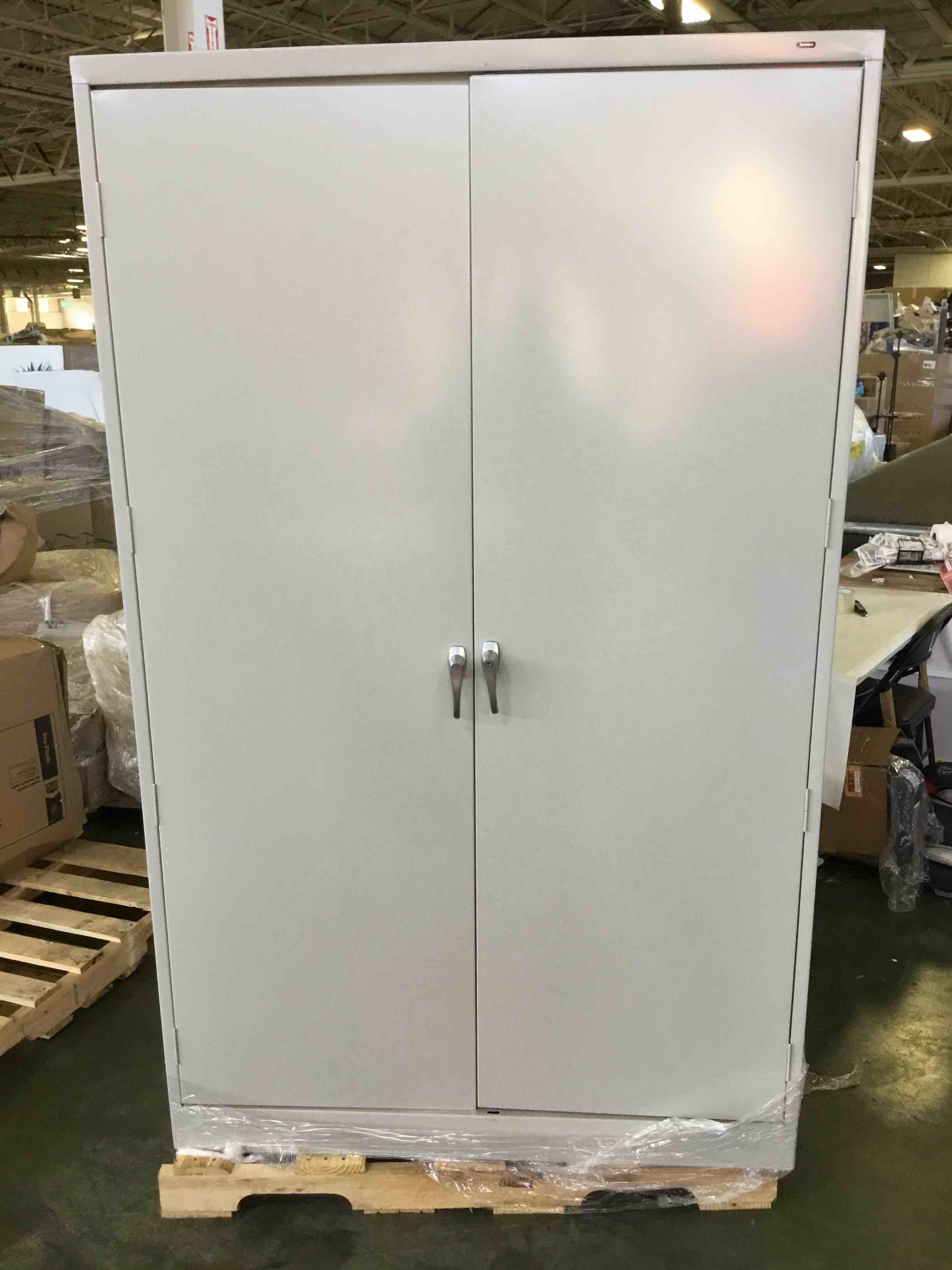 Condition photo showing Scratch & Dent for Industrial Metal Storage Cabinet - 30 x 18 x 72", Assembled