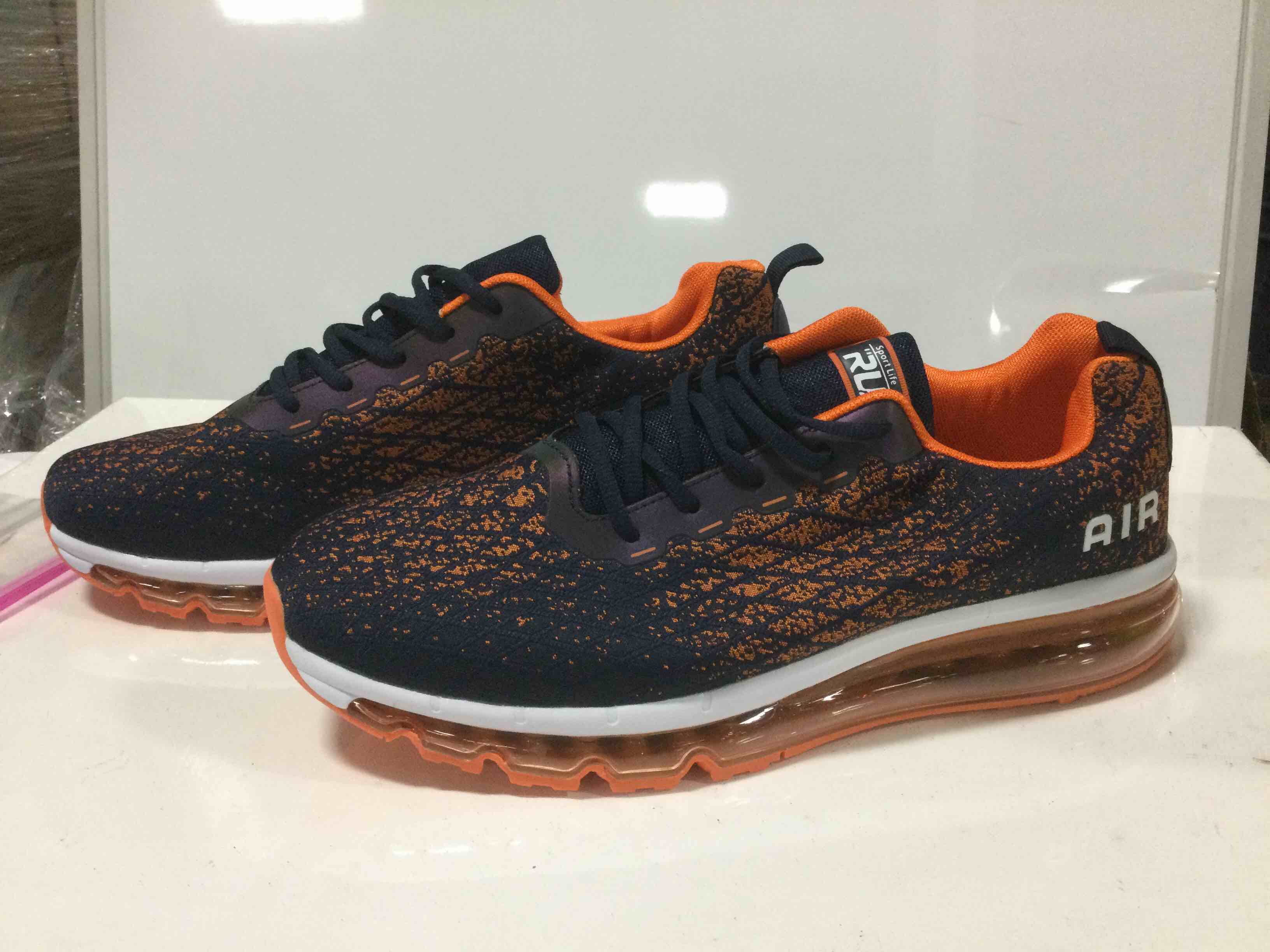 Mens Size 13 Sports Life Air Running Shoes Orange/Navy 