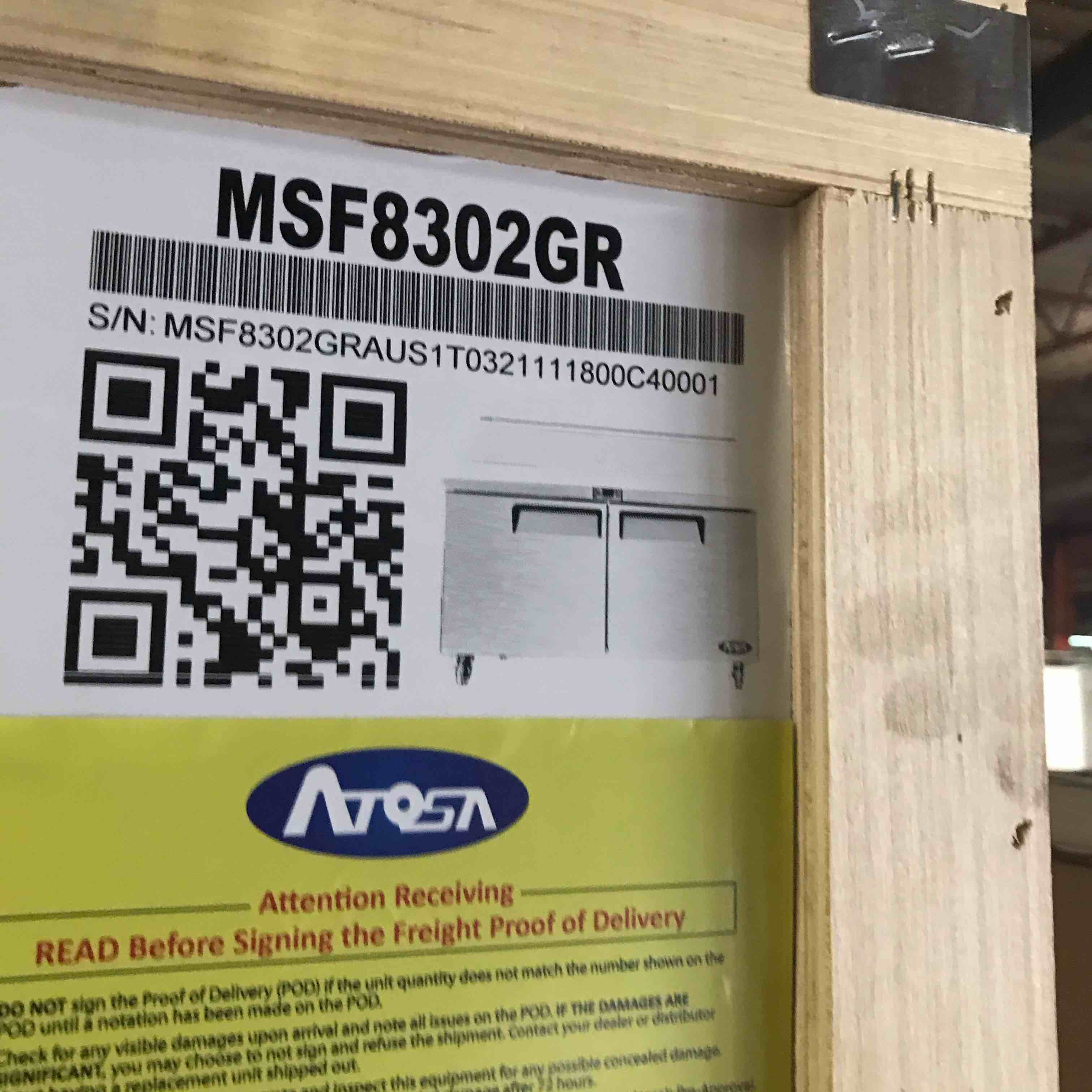 Atosa 48” Sandwich Prep Station * 12 New Pans *