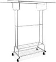 simple trending 2 tier heavy duty tripe rod clothing garment rack