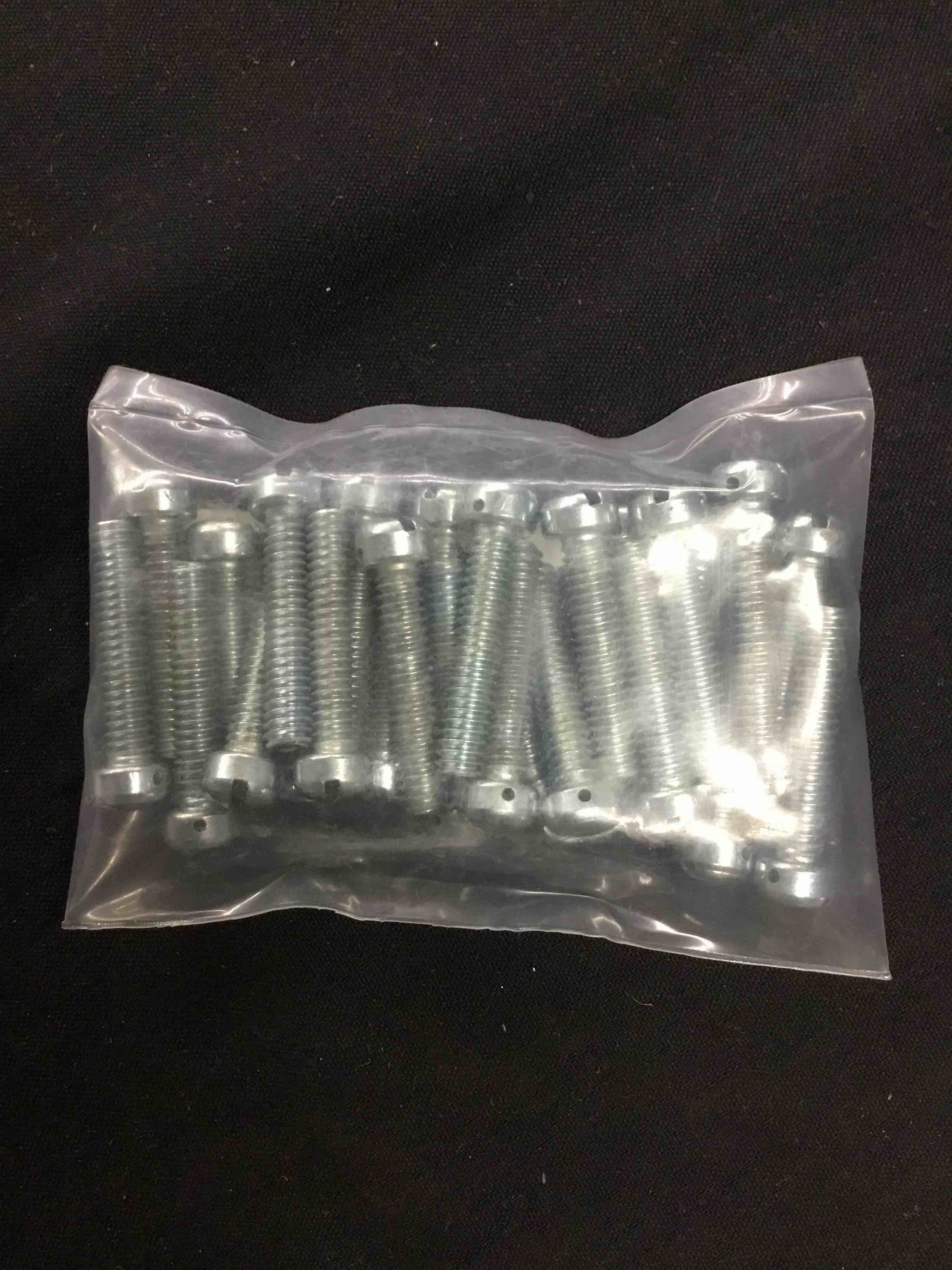 1/4-20 x 1 1/4 Galvanized Pan Screws With Wire Hole, 25/Bag