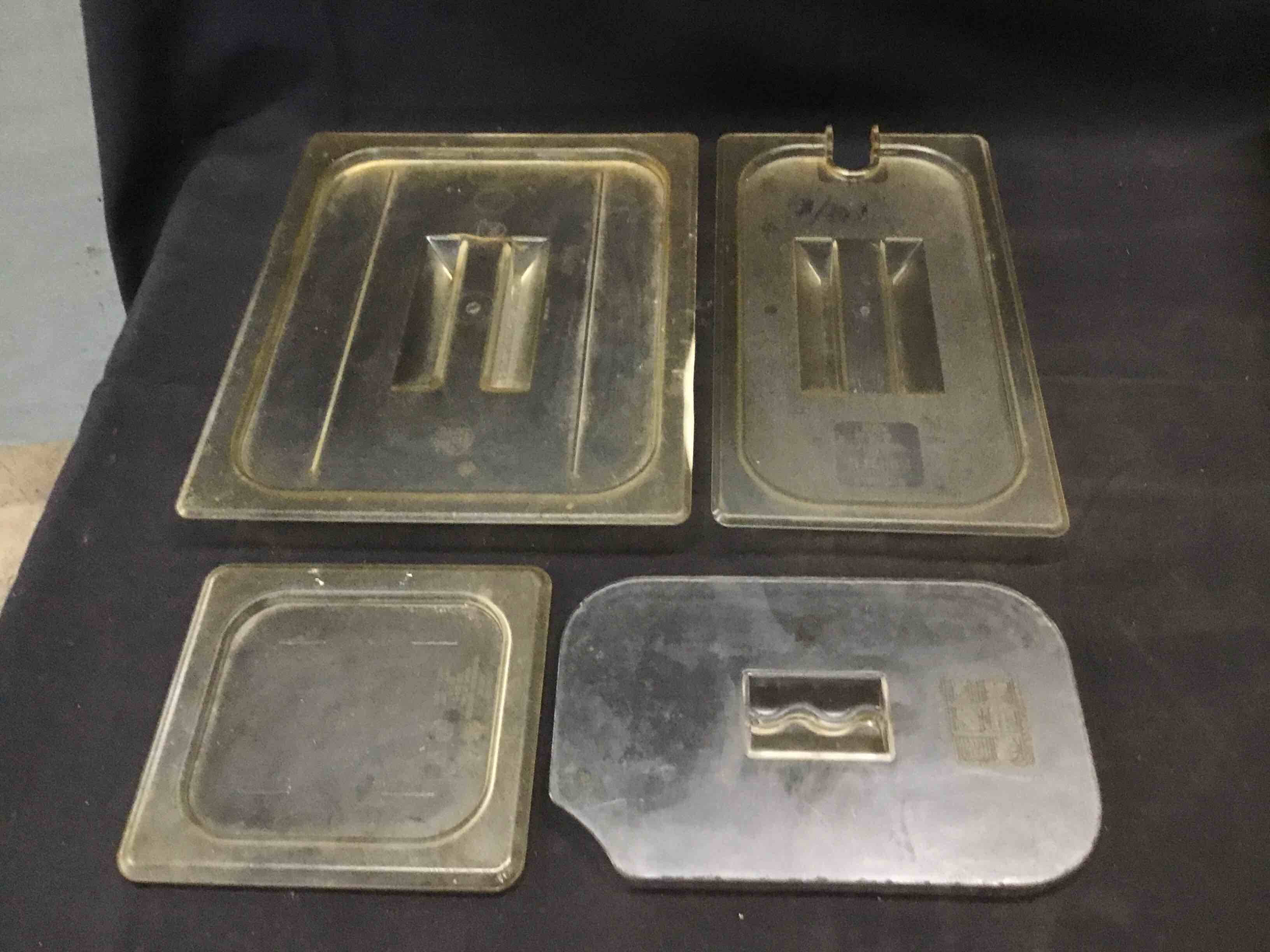 Lot of Assorted Size Plastic Insert Pan Lids
