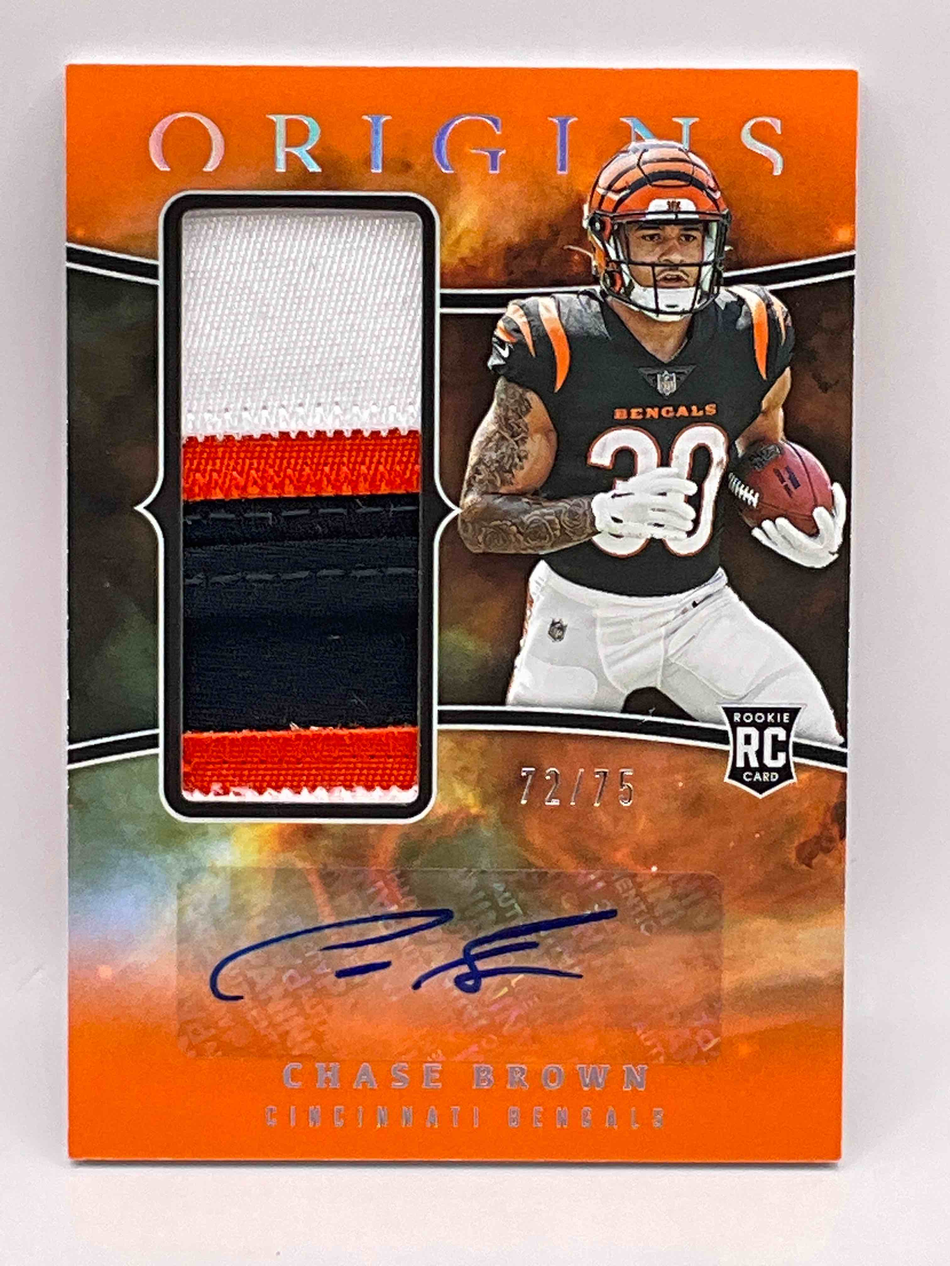 Exciting Young Rookie! Chase Brown Origins Autographed, Jersey