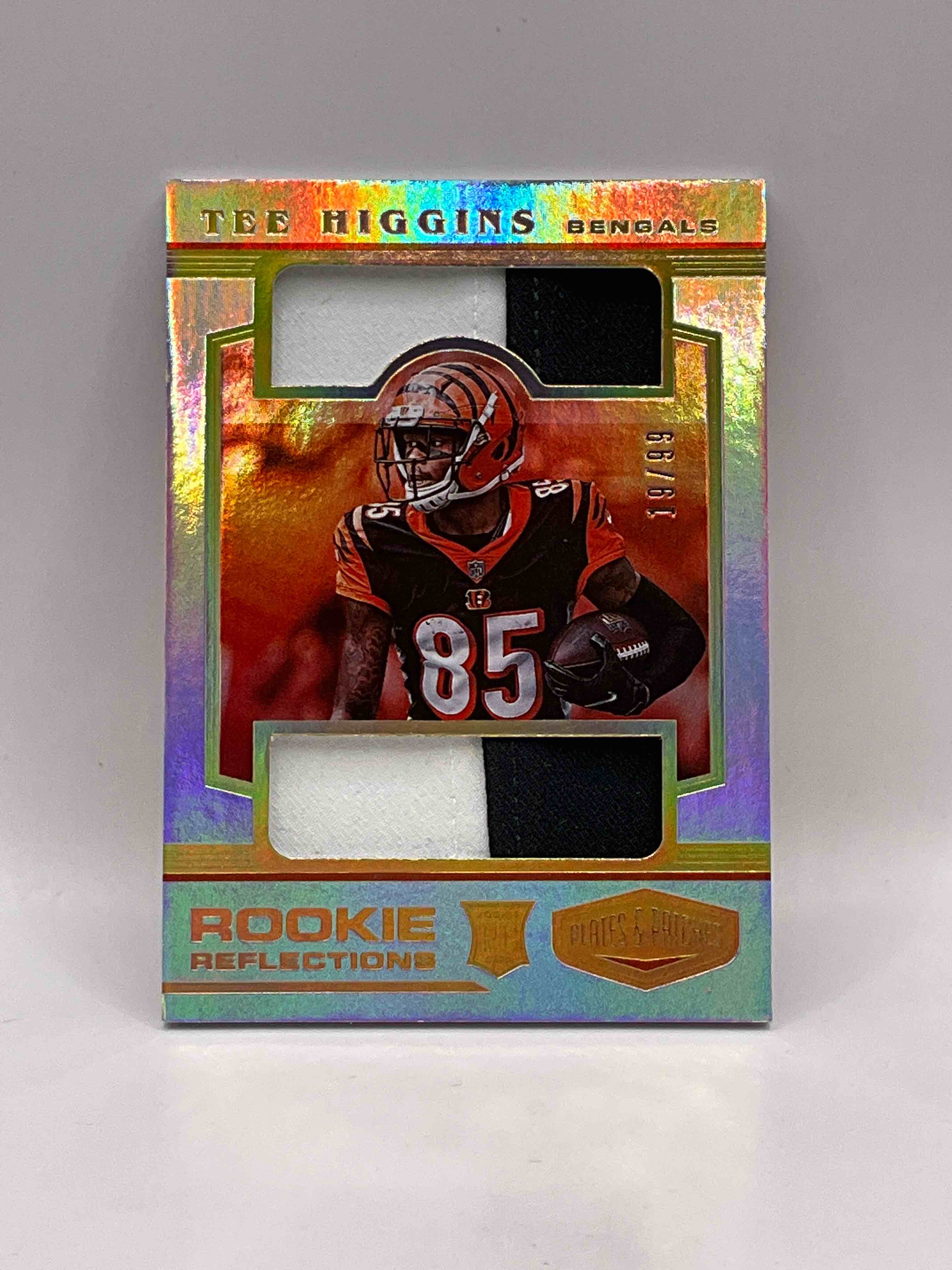 What!? Tee Higgins Bundle! Tee Higgins Rookie Jersey Card Numbered /99 & Tee Higgins Gold Chronicles Rookie Card! Both Mint!