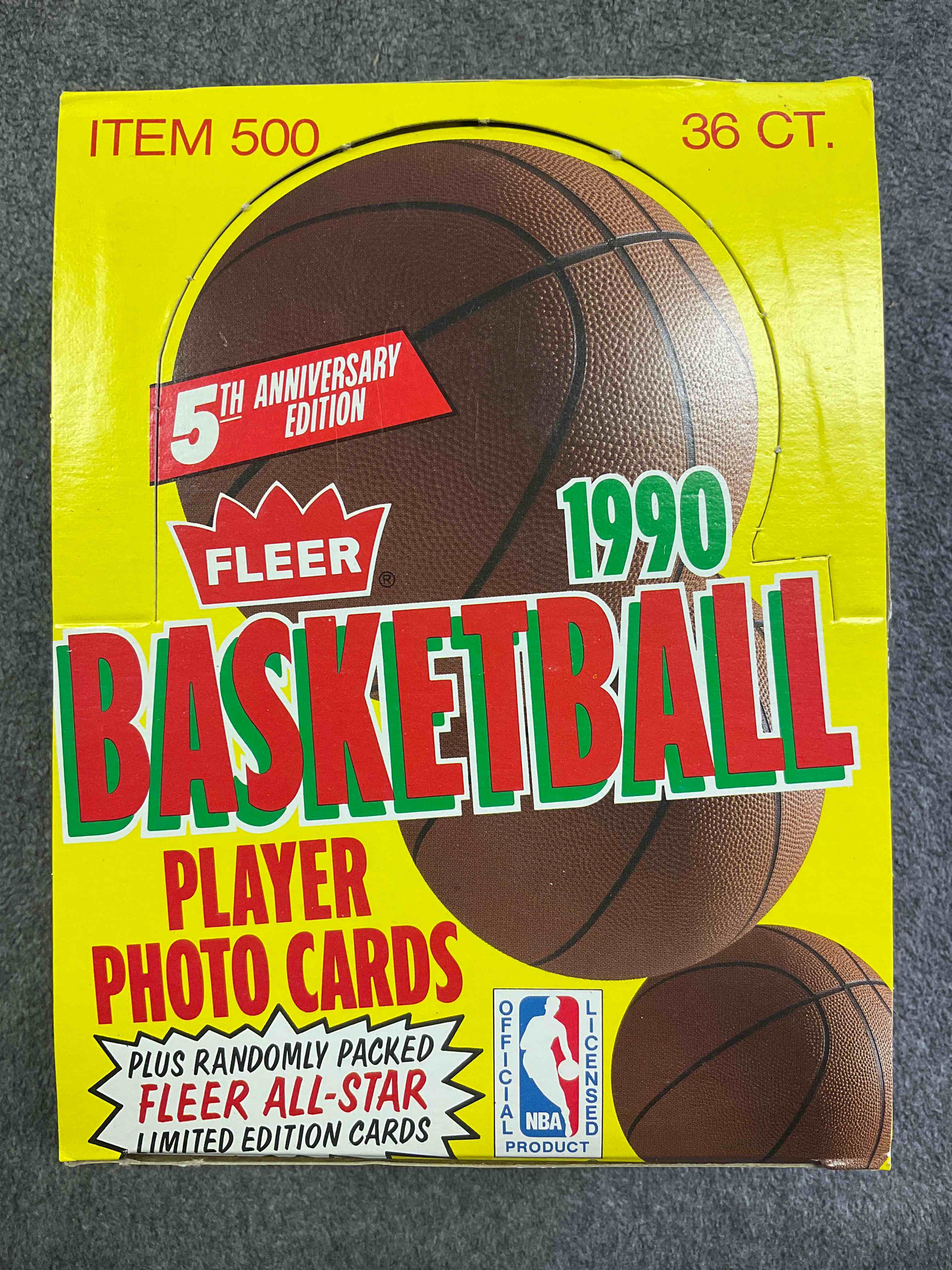 1990 Fleer Basketball Unopened Wax Packs Direct From Original Box! Search For Valuable Early Michael Cards! 