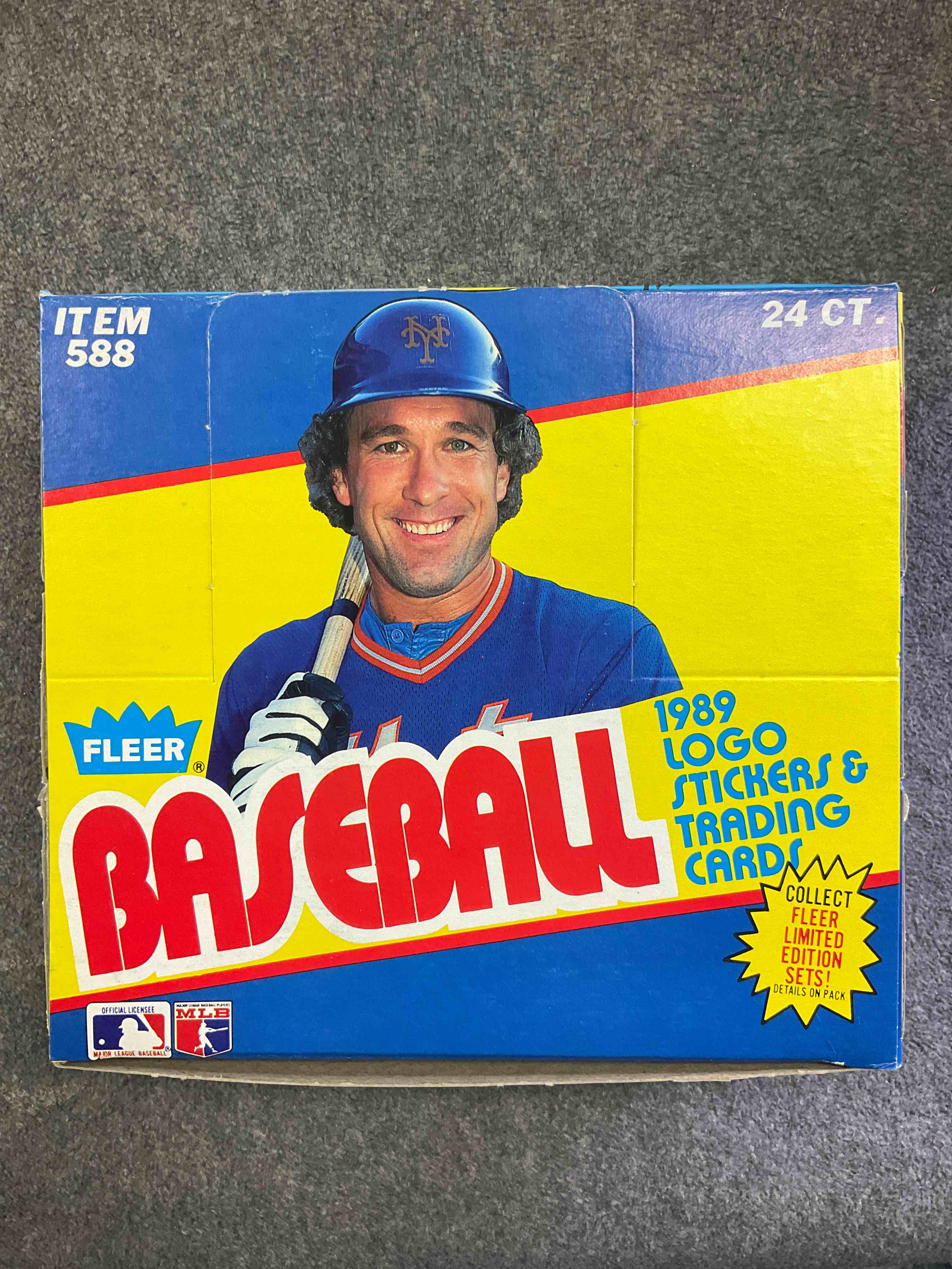 1989 Fleer Baseball Unopened 36 Card Cello Pack Direct From Original Box! Look For Ken Griffey Jr. Rookie Cards!