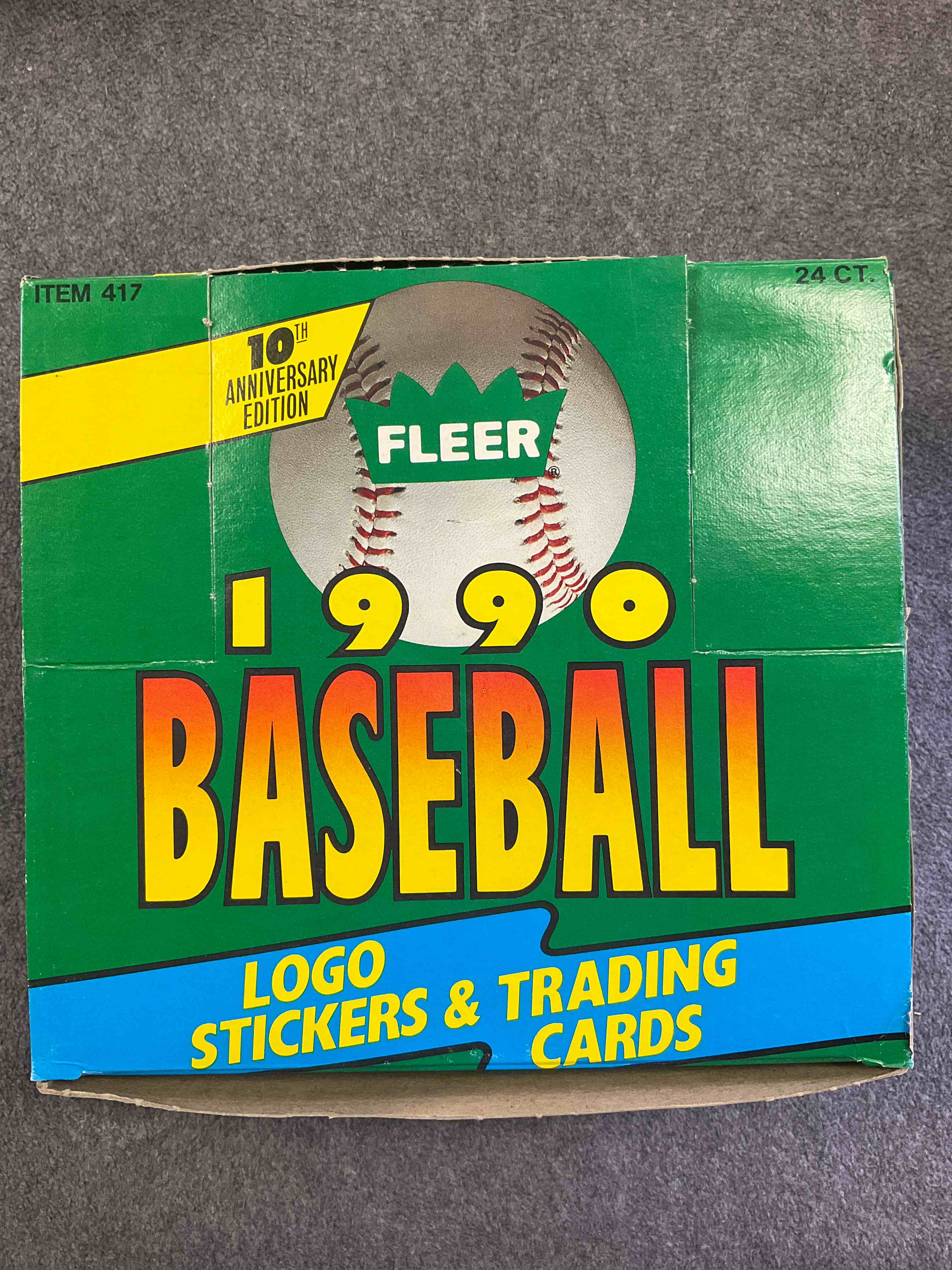 Wow! Rare 1990 Fleer Baseball 43 Card Jumbo Pack! Direct From Original Box! Search For Valuable Ken Griffey Jr. & Rickey Henderson Cards! 