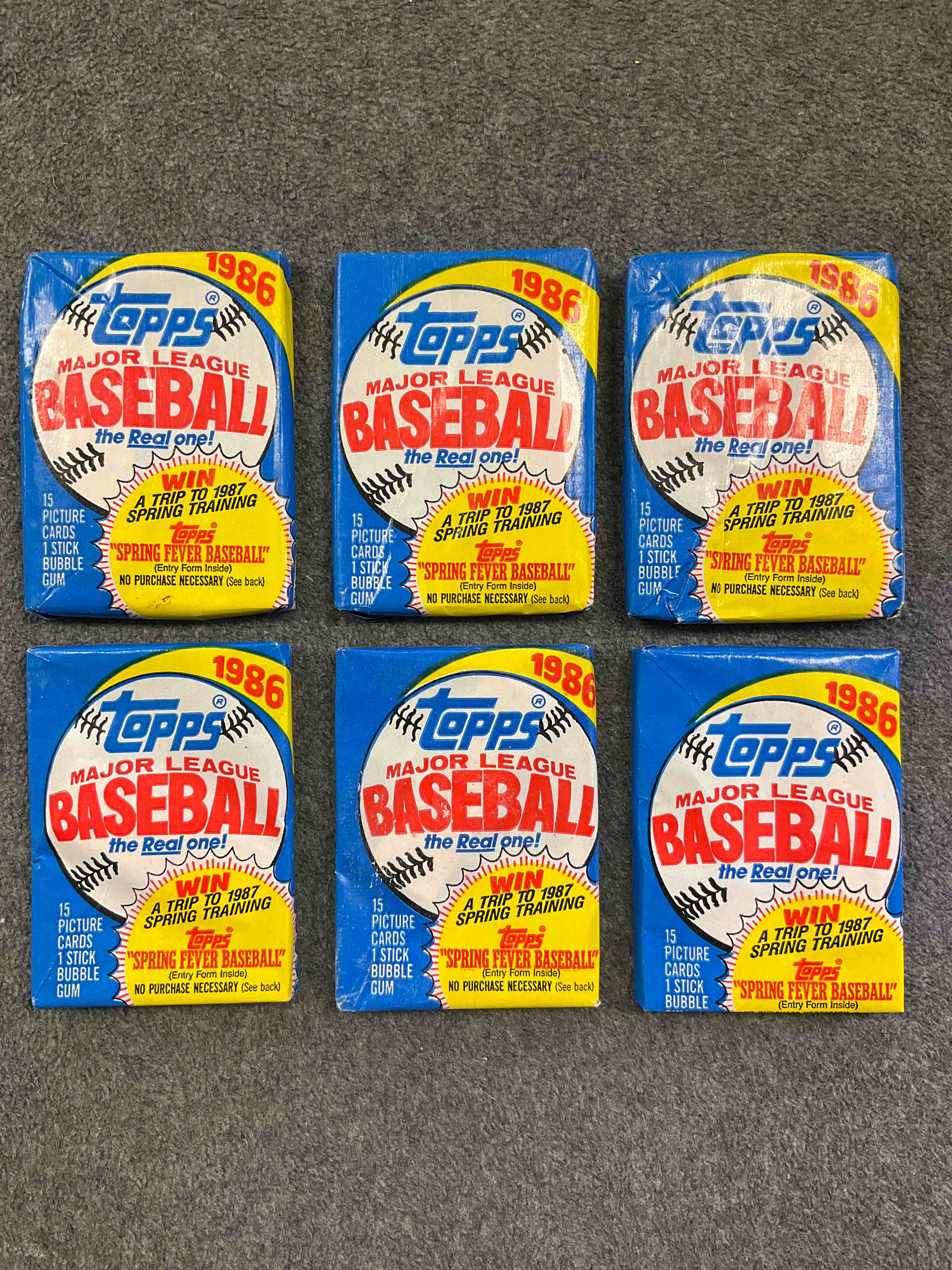1986 Topps Baseball Unopened Wax Packs Direct From Original Sealed Case! Search For Pete Rose Rookie Card & Other Valuable 80s Stars!