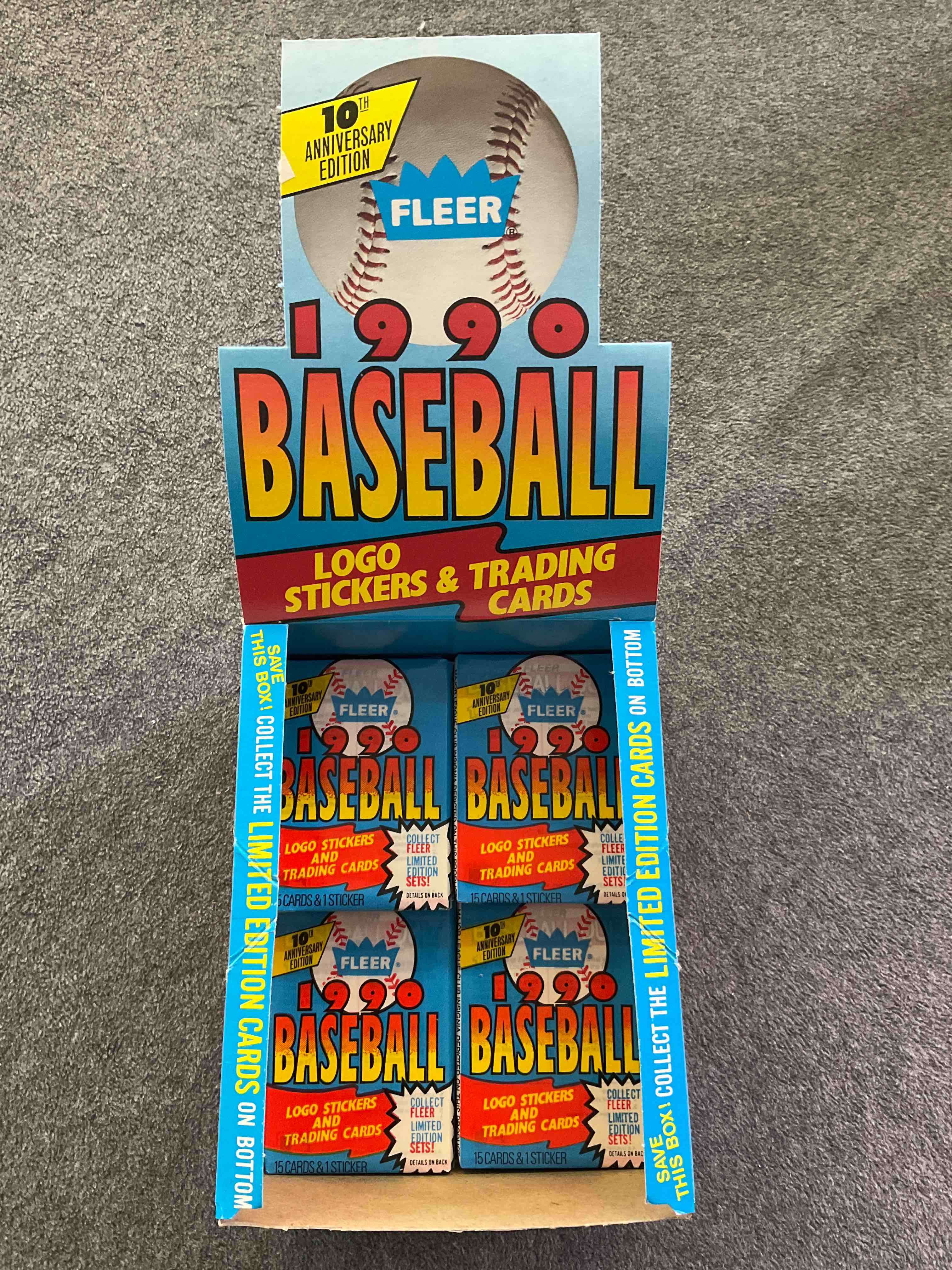 1990 Fleer Baseball Unopened Wax Packs! Direct From Original Box! Search For Valuable Ken Griffey Jr Cards!